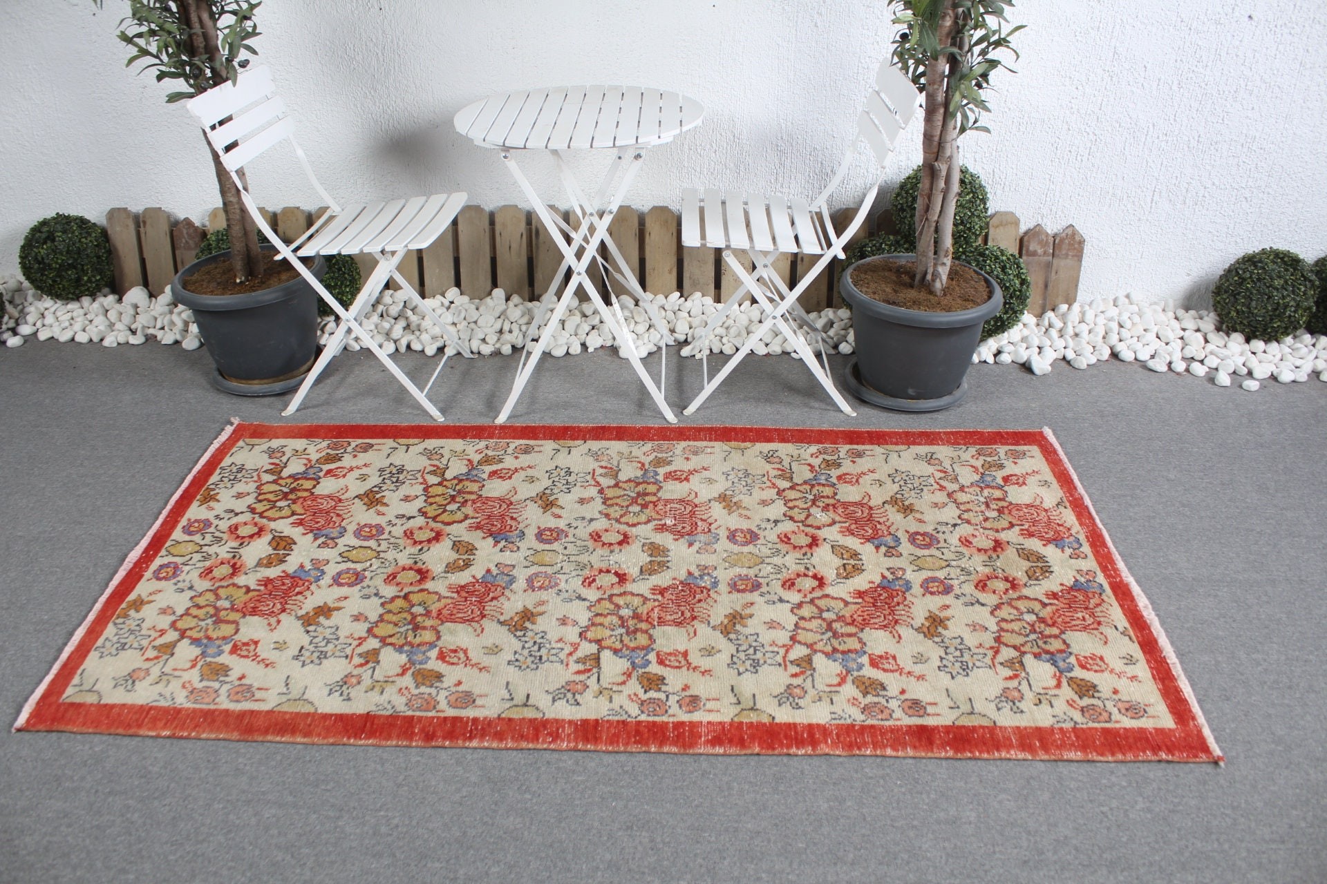 Turkish Rug, Rugs for Dining Room, Vintage Rugs, Dorm Rug, Bedroom Rugs, Red Antique Rugs, Indoor Rug, 3.6x6.8 ft Area Rugs, Anatolian Rugs