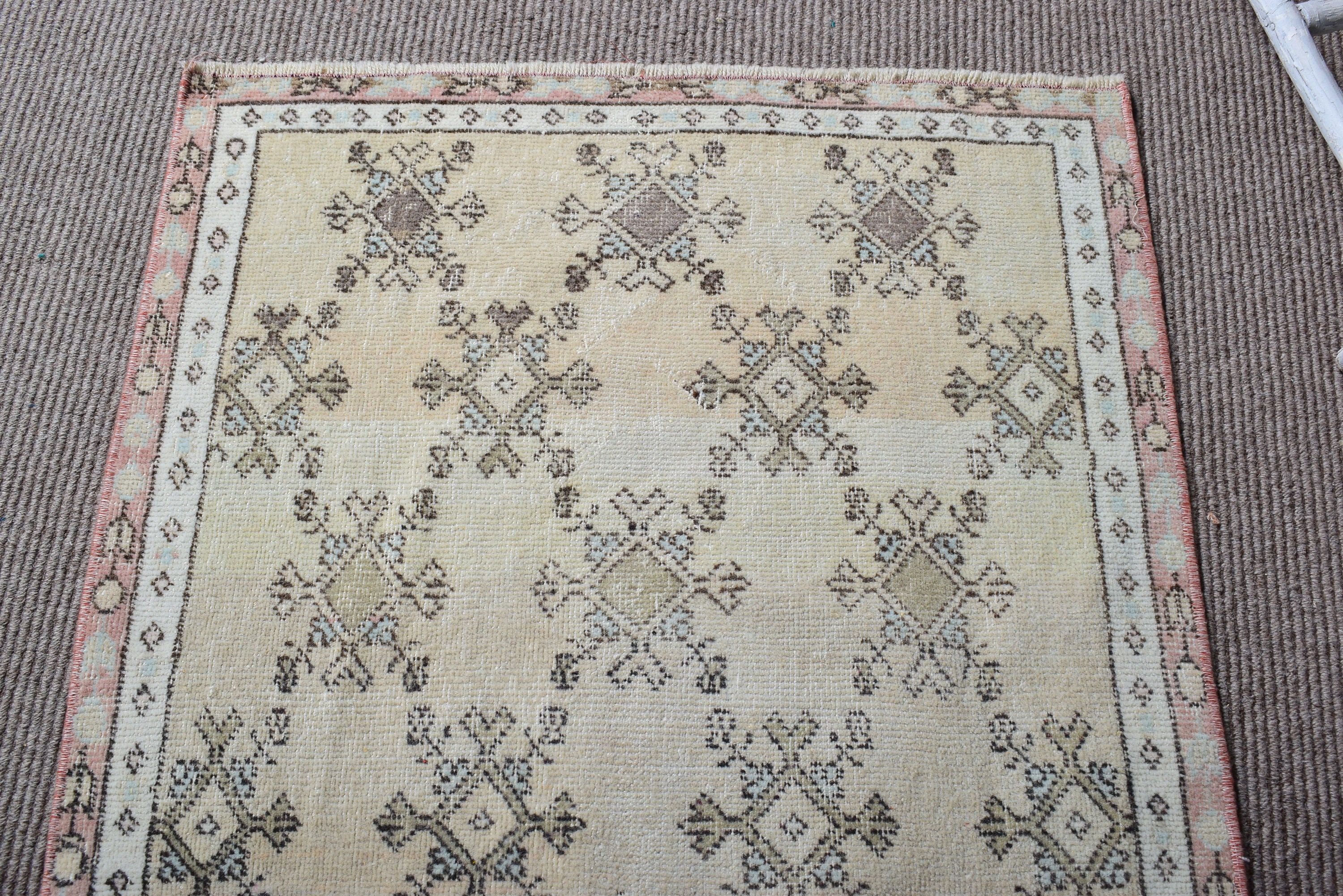 Rugs for Nursery, Vintage Rugs, Beige Moroccan Rugs, Bedroom Rug, Turkish Rug, Boho Rug, 2.5x4.8 ft Small Rug, Entry Rug, Oriental Rugs