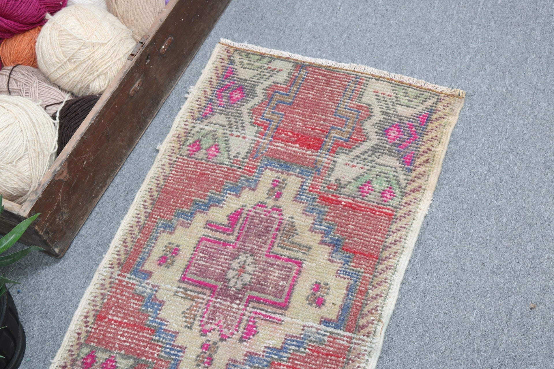 Antique Rugs, 1.6x3 ft Small Rug, Boho Rug, Wall Hanging Rugs, Modern Rugs, Vintage Rugs, Red Flatweave Rugs, Turkish Rug, Bedroom Rugs