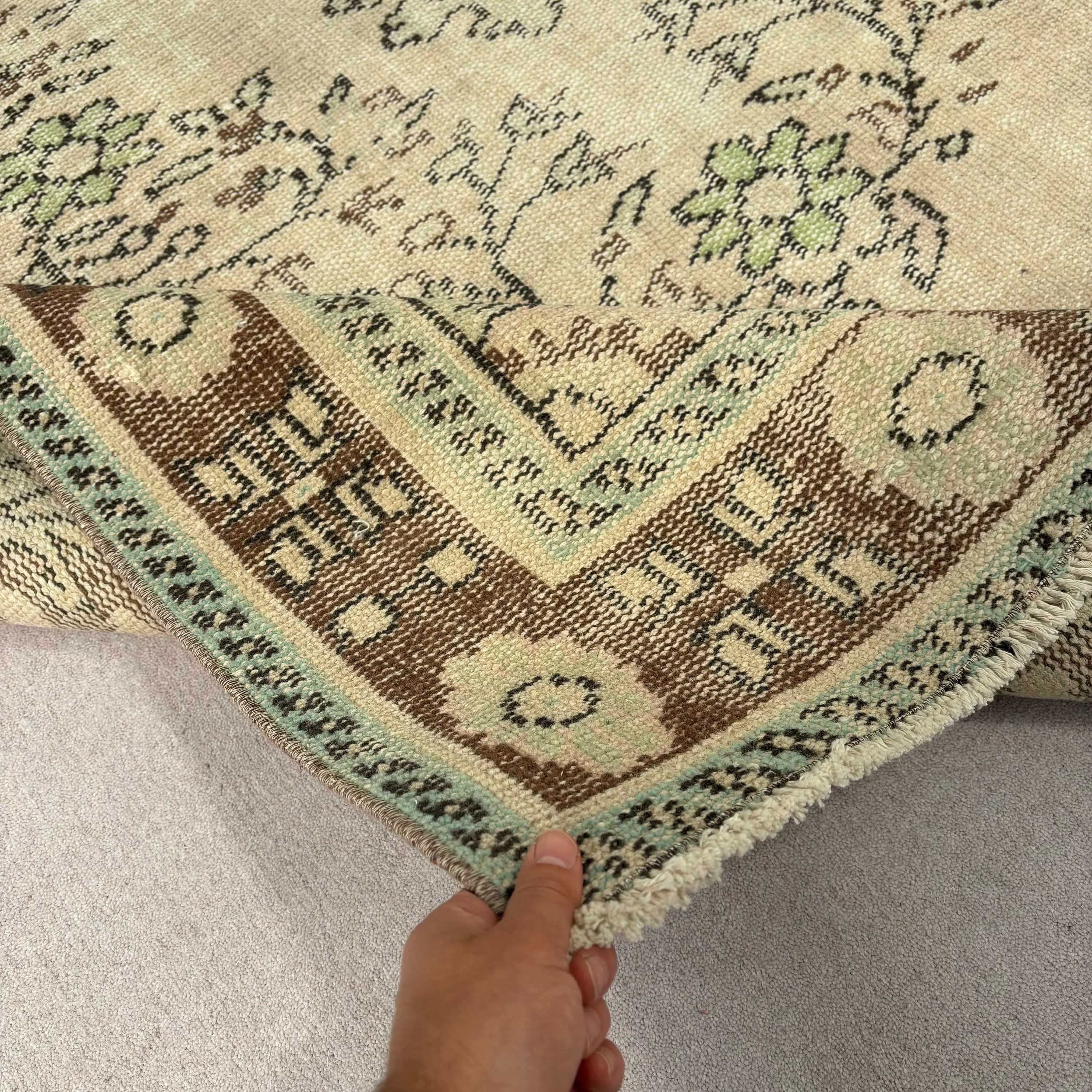 Beige Home Decor Rug, 5.3x9.3 ft Large Rugs, Vintage Rug, Modern Rug, Living Room Rugs, Large Vintage Rugs, Turkish Rugs, Cool Rugs