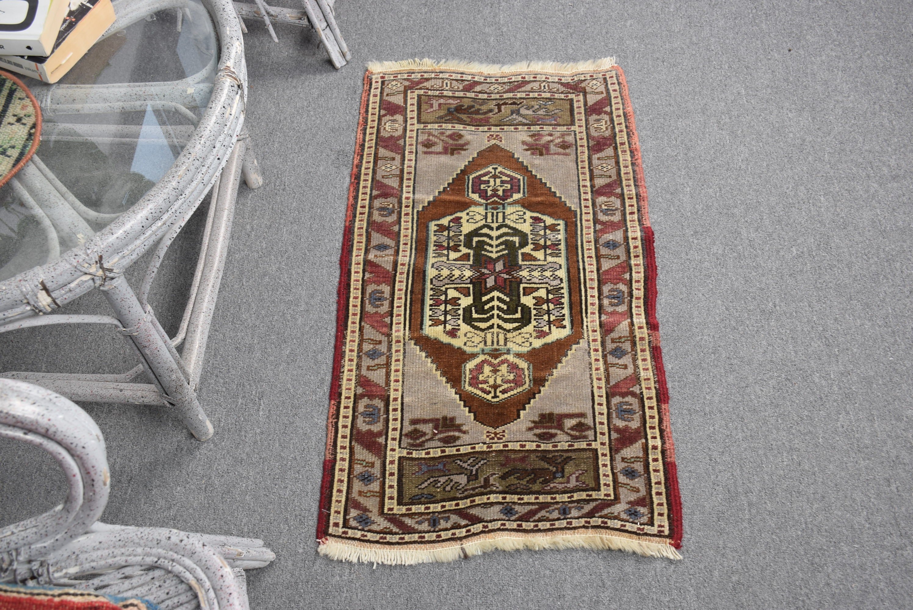 Türk Halısı, Kahverengi Havalı Halılar, Vintage Halı, Duvara Asılı Halı, Anadolu Halıları, Soğuk Halı, Çocuk Odası Halıları, Araba Paspas Halısı, 1.6x3 ft Küçük Halılar