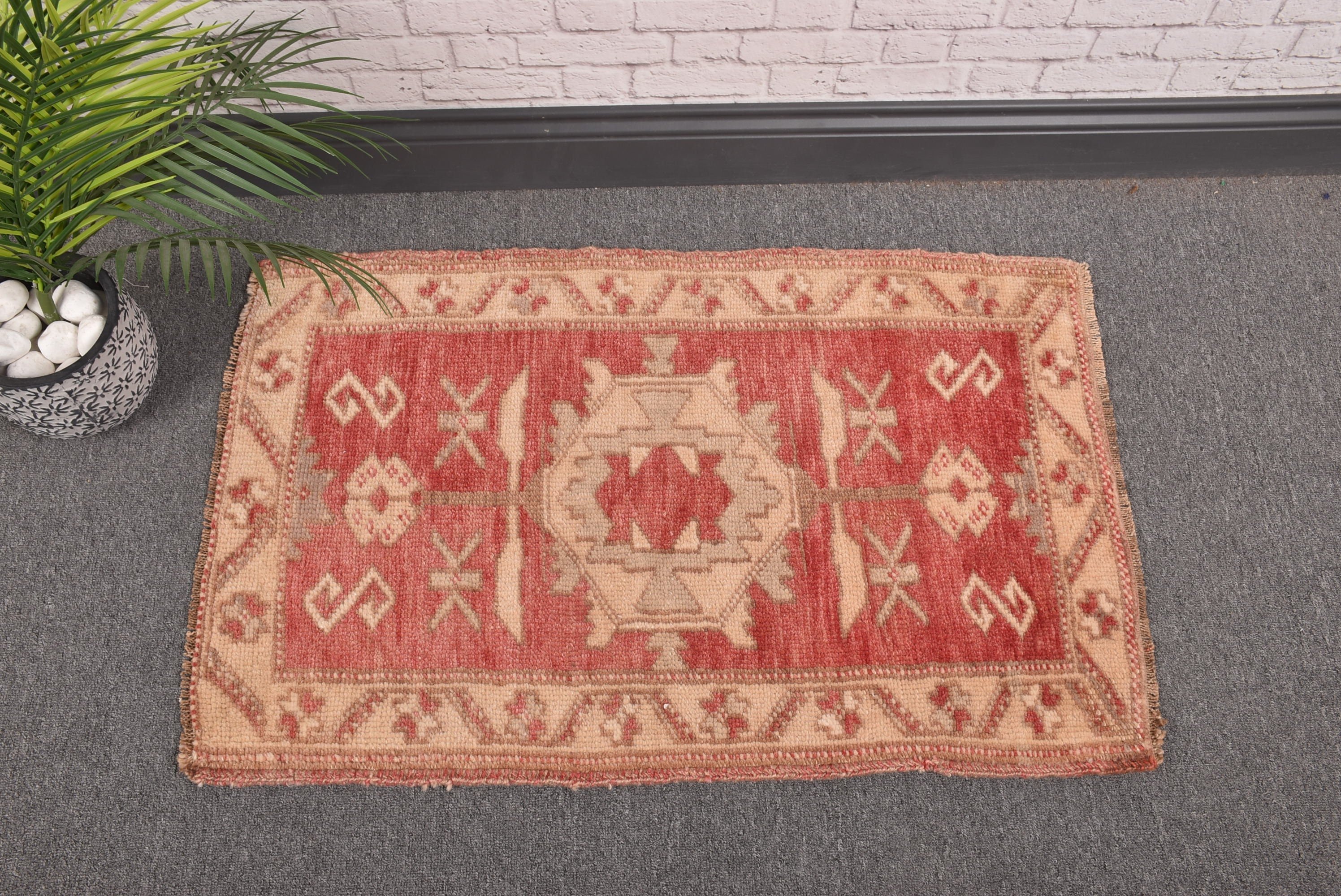 Bedroom Rug, Wall Hanging Rug, 1.8x2.9 ft Small Rug, Rugs for Bath, Vintage Rugs, Floor Rugs, Turkish Rug, Luxury Rug, Beige Anatolian Rugs