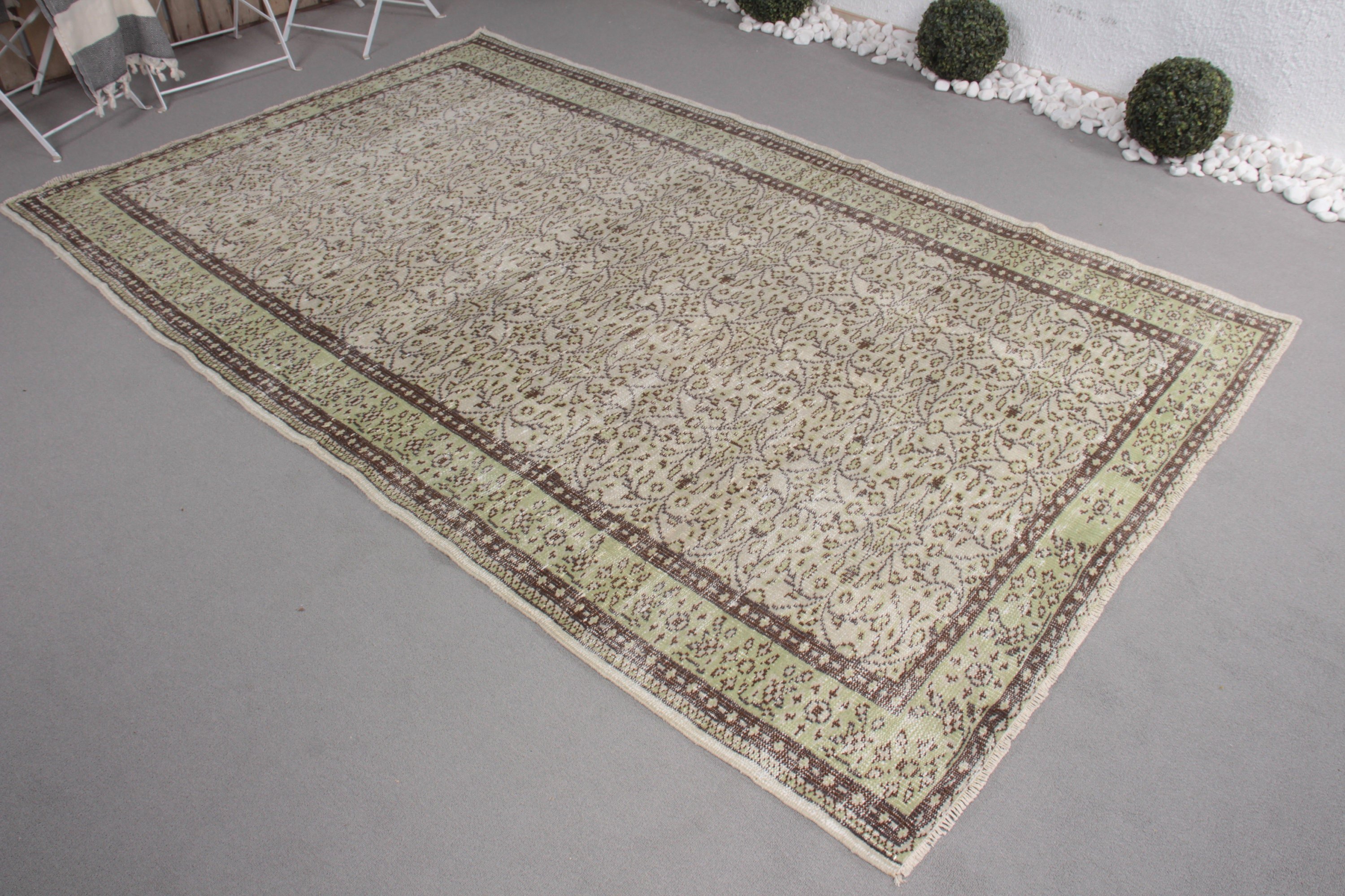 Sevimli Halı, Yatak Odası Halısı, Oryantal Halılar, 5.4x8.5 ft Büyük Halı, Türk Halıları, Yemek Odası Halısı, Bej Anadolu Halısı, Salon Halısı, Vintage Halı