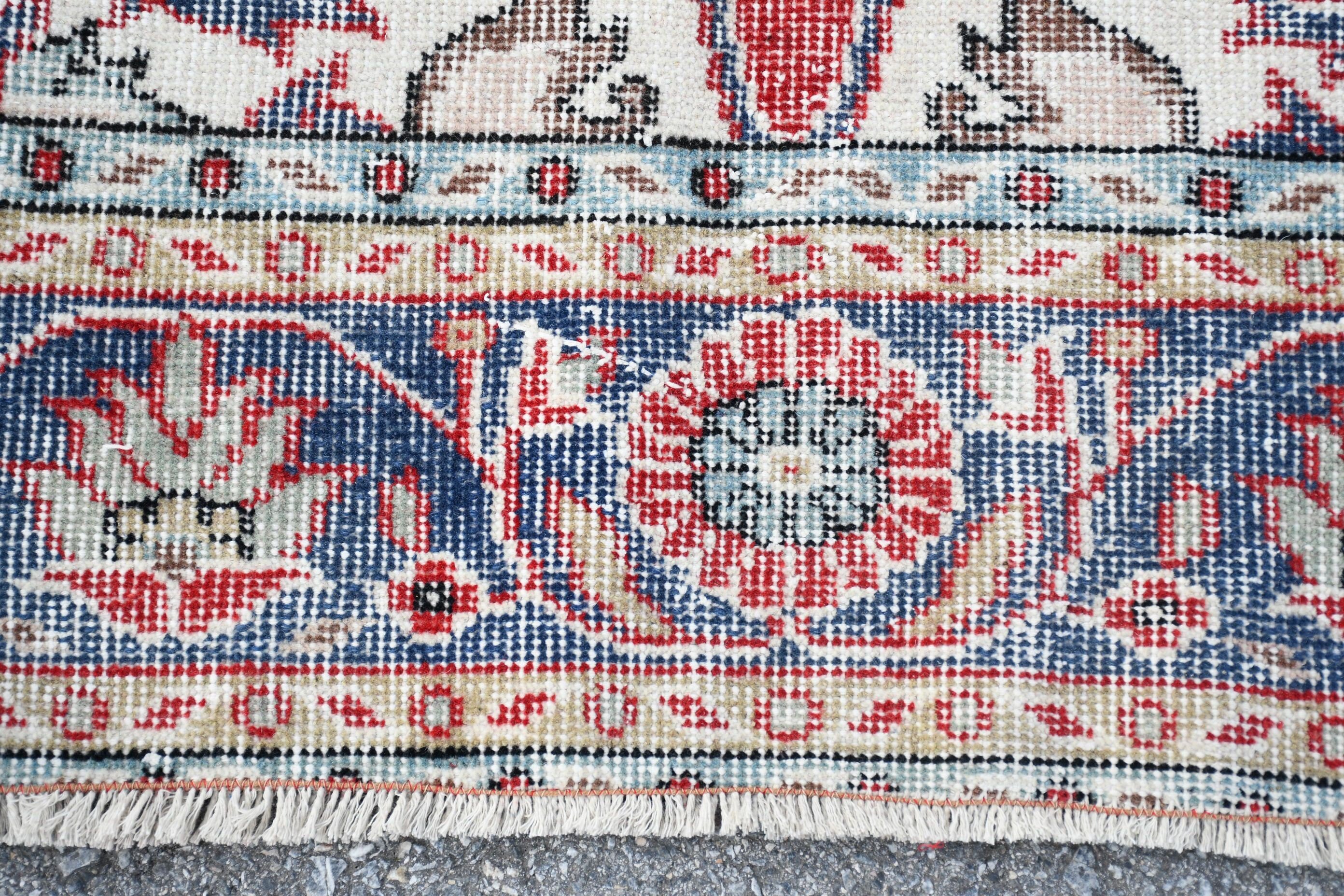 Vintage Halı, Soğuk Halı, 6.4x10.4 ft Büyük Halı, Türk Halısı, Oushak Halısı, Yemek Odası Halısı, Oturma Odası Halıları, Kırmızı Fas Halısı, Salon Halısı