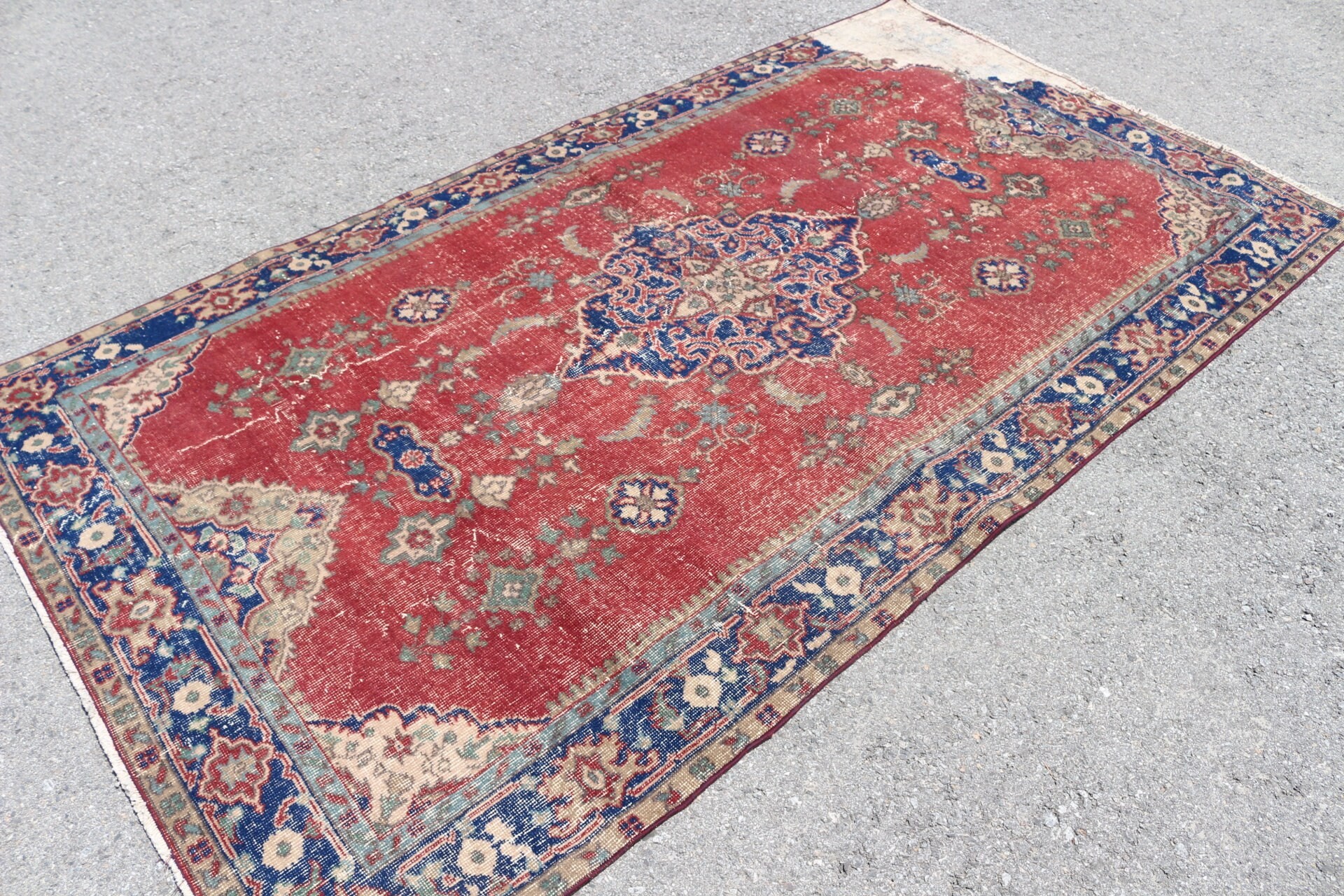 4.7x8.5 ft Area Rug, Rugs for Floor, Bedroom Rug, Turkish Rugs, Kitchen Rug, Living Room Rug, Red Moroccan Rugs, Organic Rug, Vintage Rugs