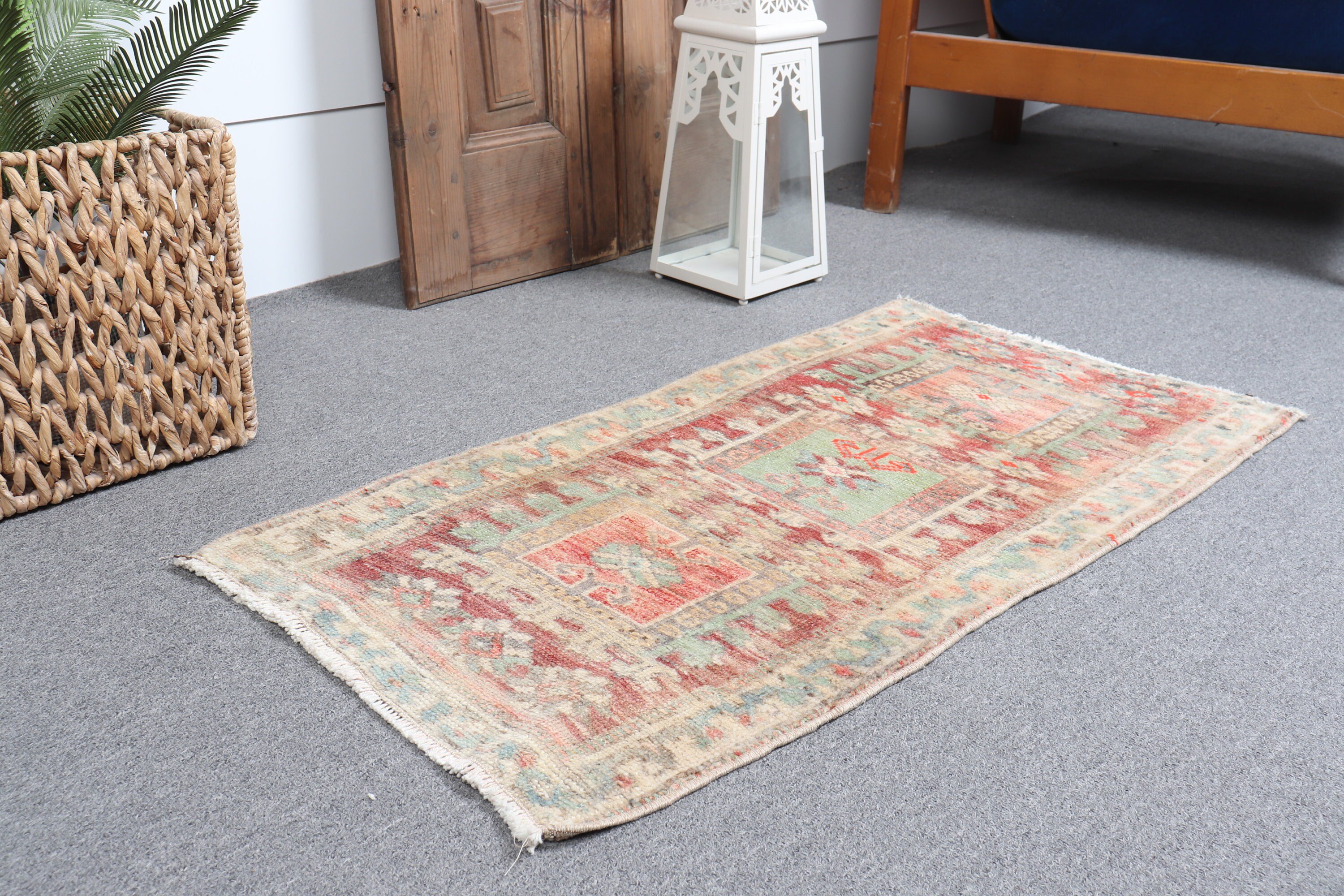 Rugs for Bath, Red Home Decor Rugs, 1.7x3 ft Small Rug, Antique Rug, Nursery Rugs, Bedroom Rug, Turkish Rugs, Entry Rug, Vintage Rug