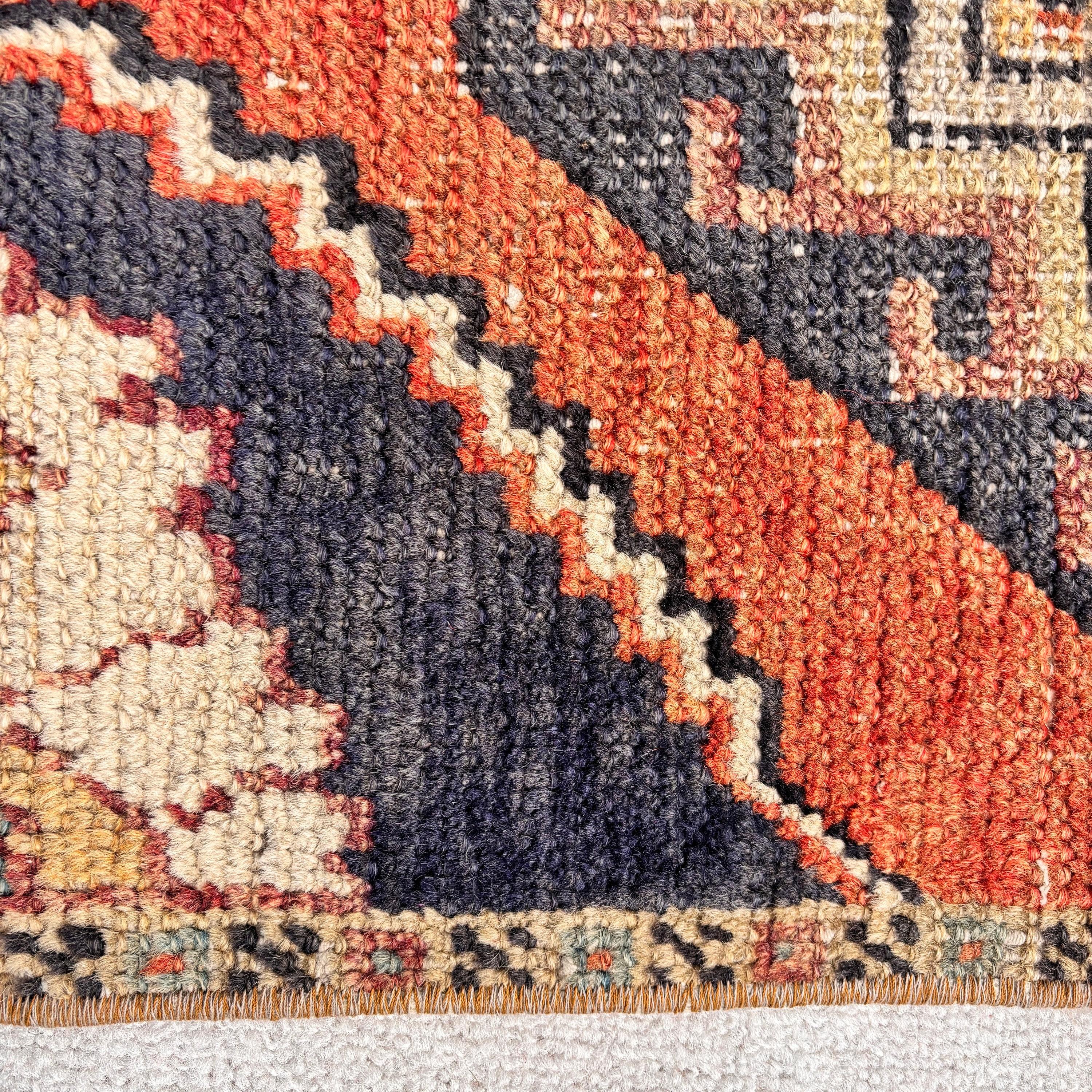 Handwoven Rug, Rugs for Kitchen, Red Anatolian Rug, Entry Rug, Oushak Rug, Turkish Rugs, Vintage Rugs, Nursery Rugs, 1.5x2.9 ft Small Rugs