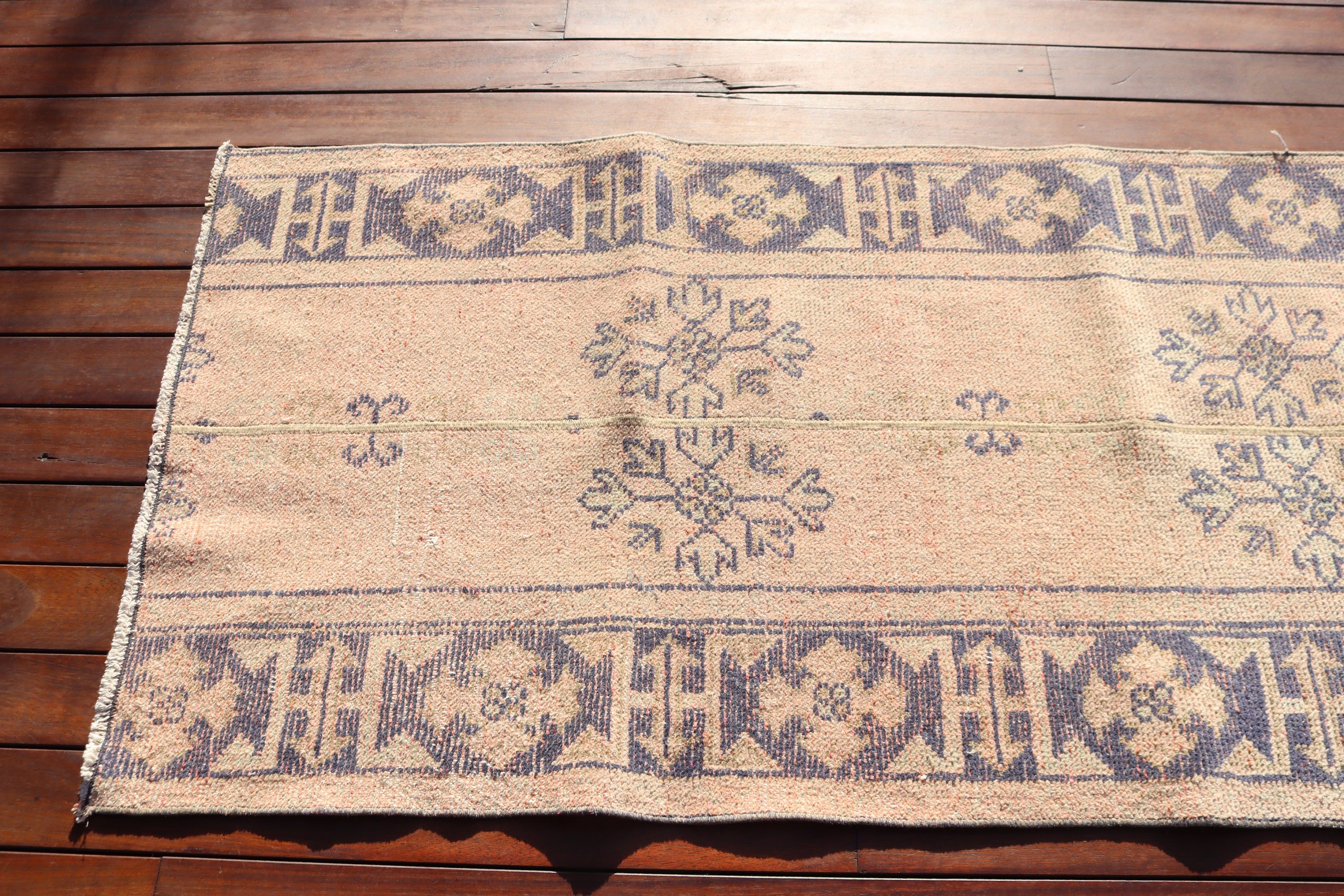 Turuncu Yer Halısı, Türk Halısı, Koridor Halıları, Nötr Halılar, Vintage Runner Halıları, Vintage Halı, Anadolu Halısı, 2.6x9.2 ft Runner Halısı