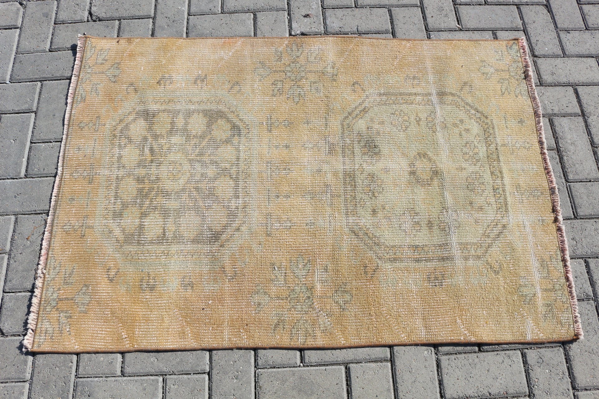 Bedroom Rug, Antique Rug, 2.9x4.2 ft Small Rug, Bathroom Rugs, Turkish Rugs, Anatolian Rugs, Brown Wool Rugs, Organic Rug, Vintage Rugs