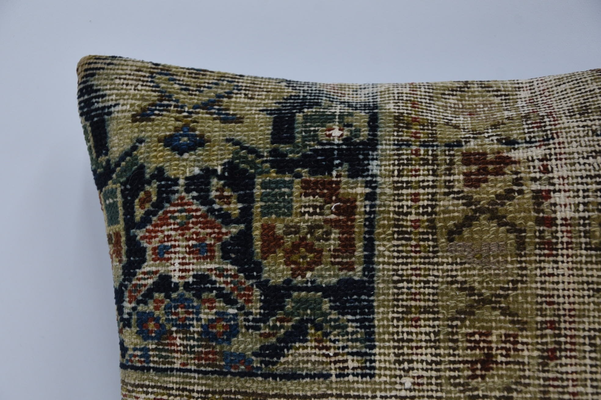 Ev Dekor Yastık, Kilim Yastık, Kanepe Yastık, Accent Kırlent Kılıfı, 16"x16" Bej Yastık Kılıfı, Accent Kırlent