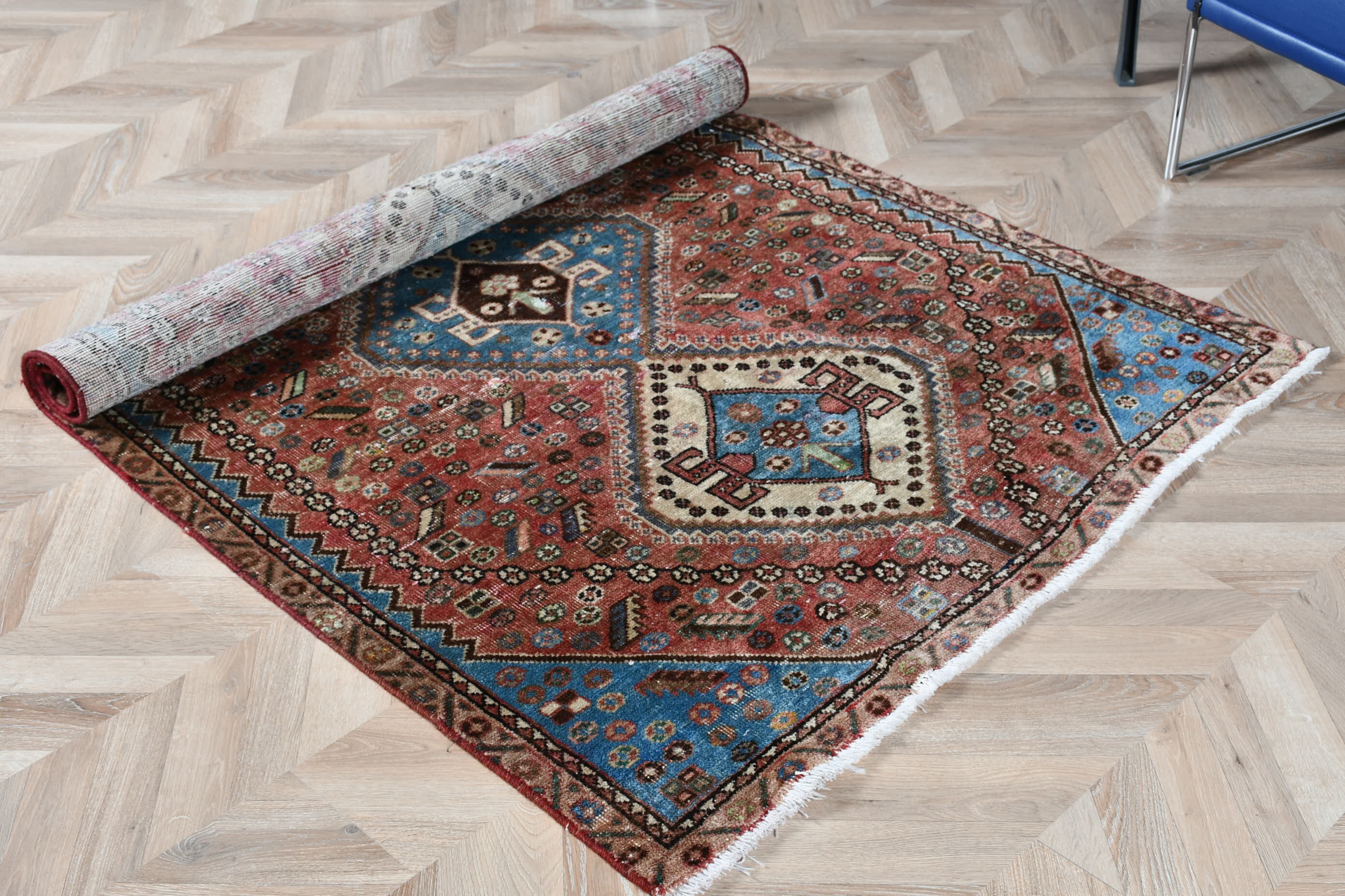 Red Oushak Rug, Vintage Rug, Bedroom Rug, Rugs for Entry, Office Rugs, 3.9x6.1 ft Accent Rug, Entry Rugs, Turkish Rugs, Antique Rug