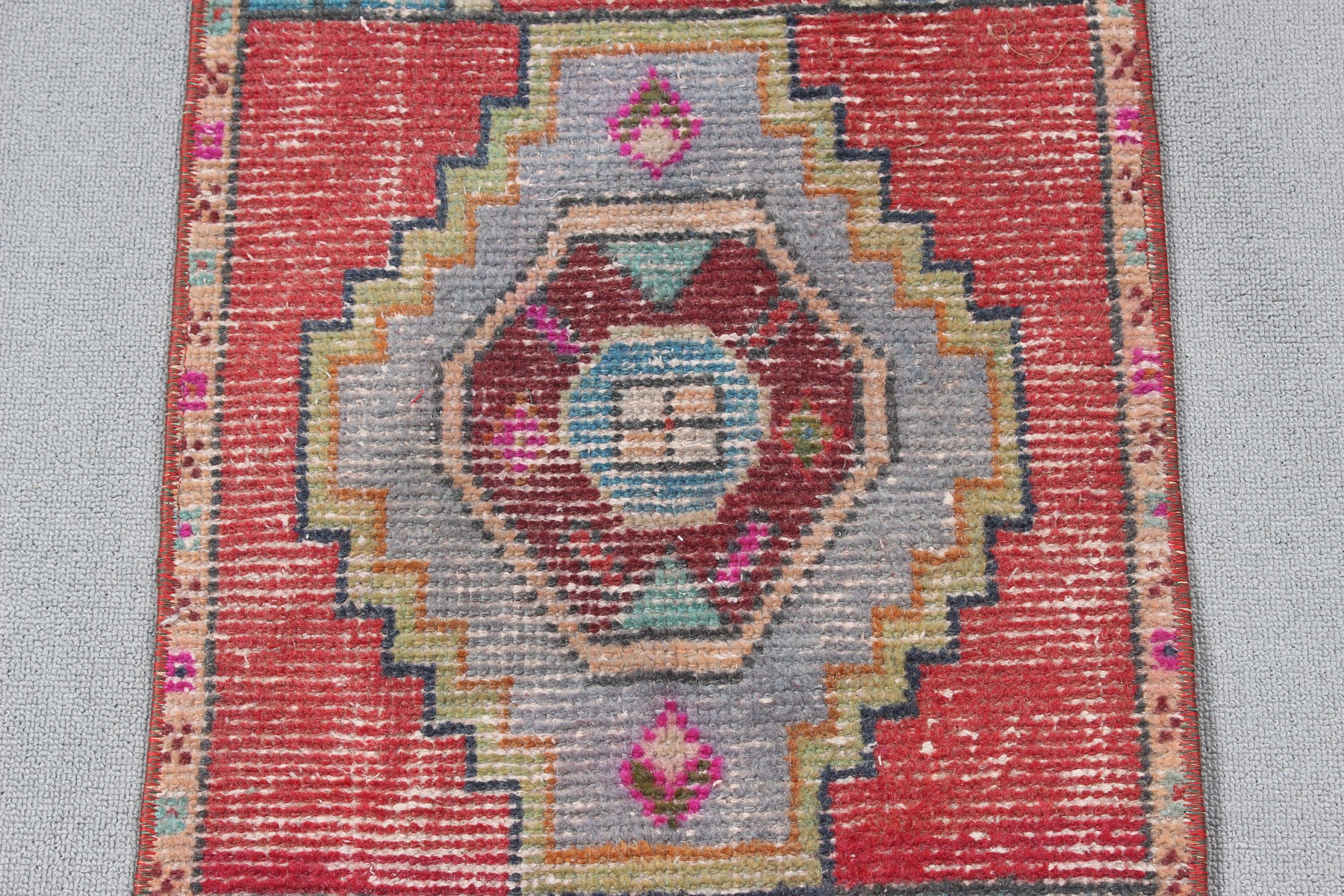 Kırmızı Anadolu Halıları, Lüks Halı, Vintage Halılar, Giriş Halıları, Banyo Halıları, Türk Halısı, Havalı Halılar, Giriş Halıları, 1,4x3,1 ft Küçük Halı