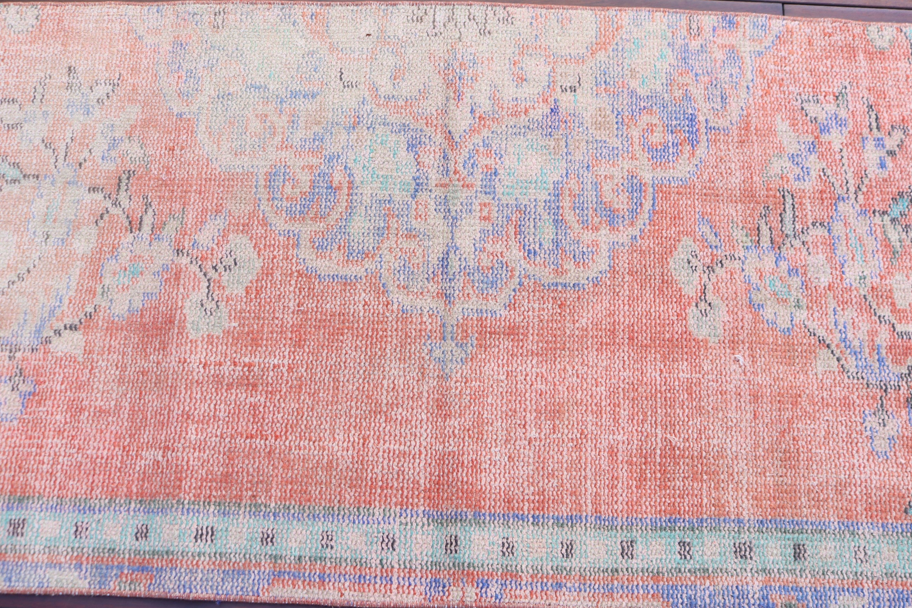 Uzun Koşucu için Halılar, Yer Halıları, Vintage Halılar, Kırmızı Yer Halısı, El Dokuma Halılar, Türk Halıları, 2.6x9.8 ft Koşucu Halısı, Merdiven Halısı, Koridor Halısı