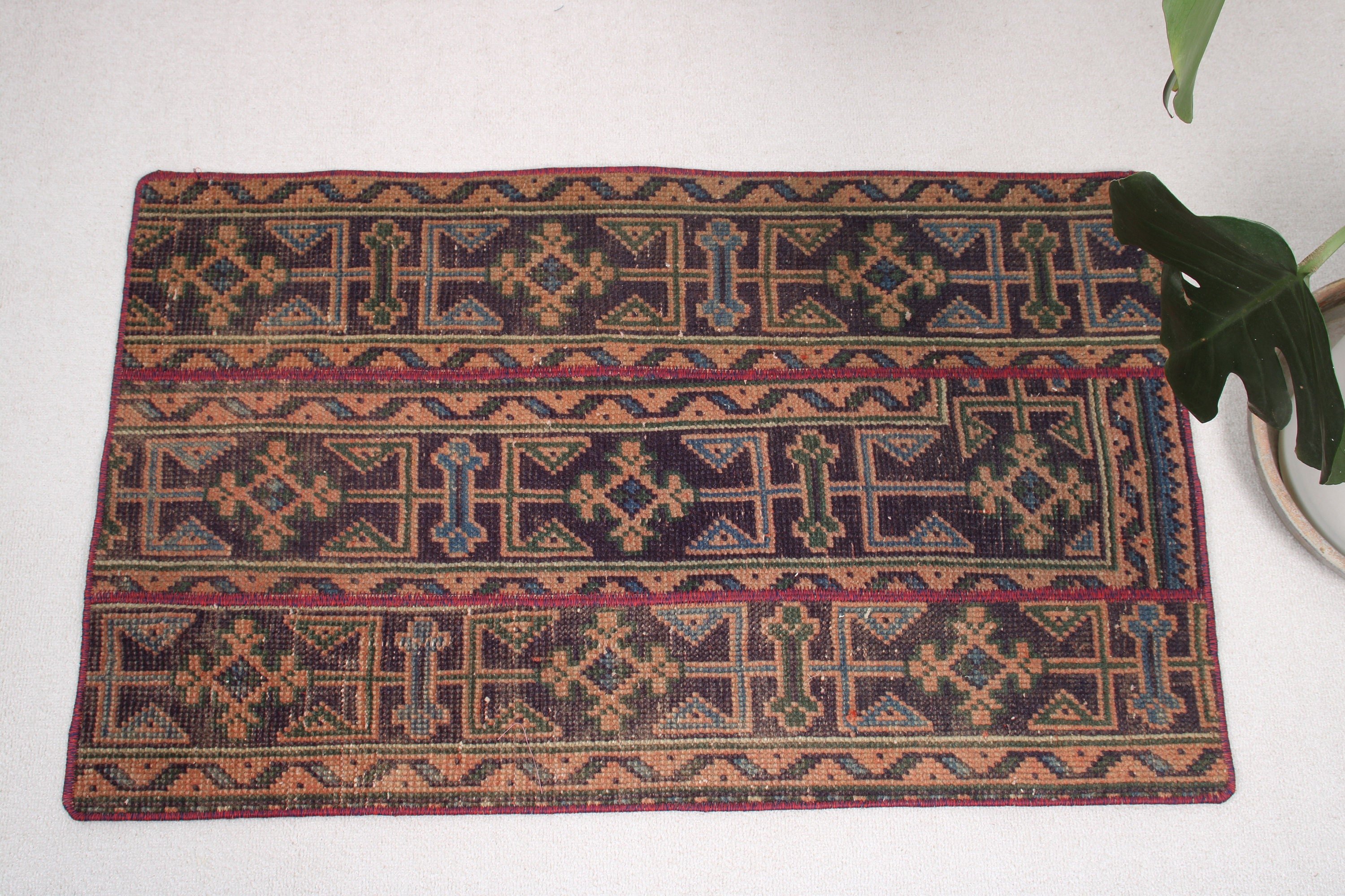 Vintage Halılar, Banyo Halısı, Fas Halısı, Mutfak Halısı, Bohem Halısı, Mavi 2x3,3 ft Küçük Halı, Türk Halıları, Anadolu Halısı