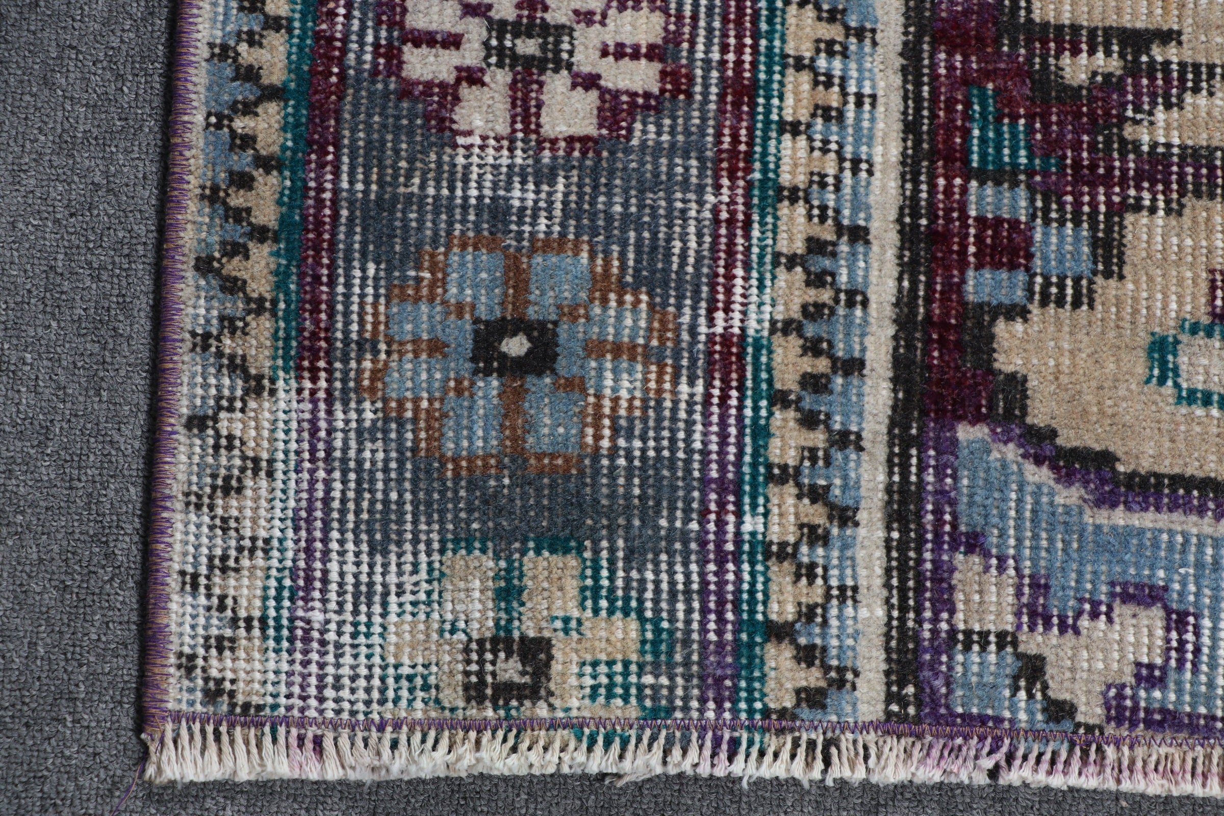 Kitchen Rug, Turkish Rugs, 1.8x8 ft Runner Rug, Purple Anatolian Rug, Rugs for Hallway, Cool Rugs, Corridor Rug, Hallway Rug, Vintage Rugs