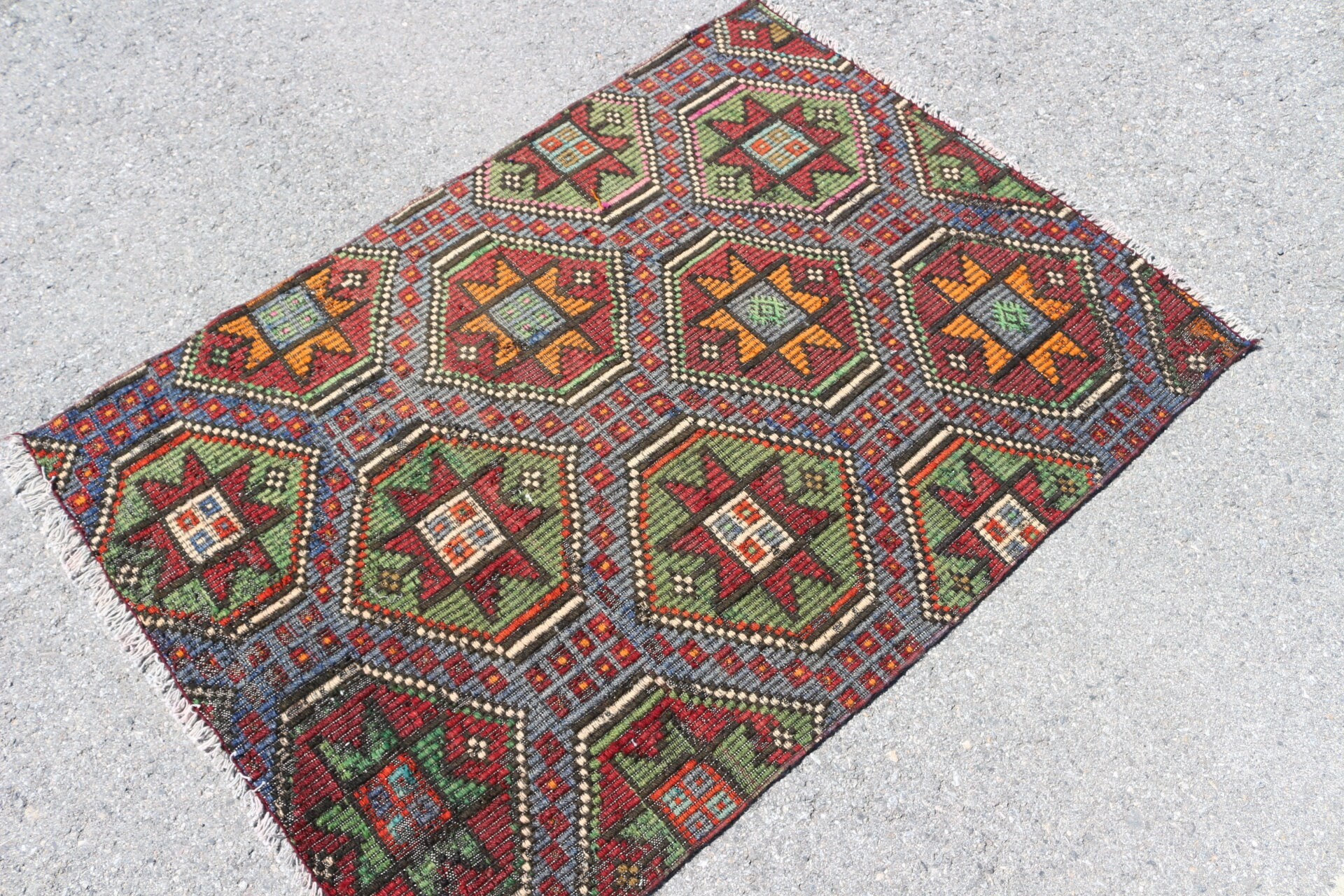 Vintage Halı, Duvara Asılı Halılar, Yeşil Mutfak Halısı, Yer Halısı, Türk Halısı, Yatak Odası Halıları, Kilim, Ev Dekor Halısı, 3.2x4.4 ft Küçük Halı