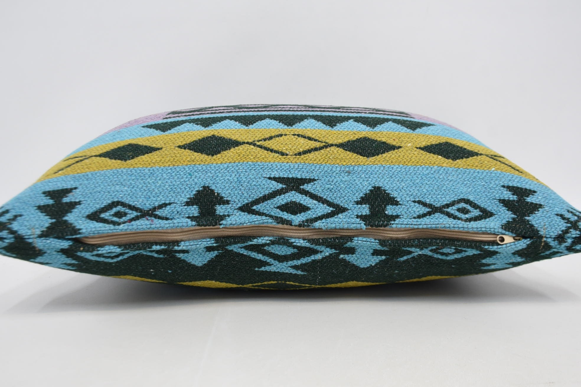 16"x24" Purple Cushion, Vintage Kilim Pillow, Nautical Throw Pillow, Ethnical Kilim Rug Pillow, Turkish Pillow