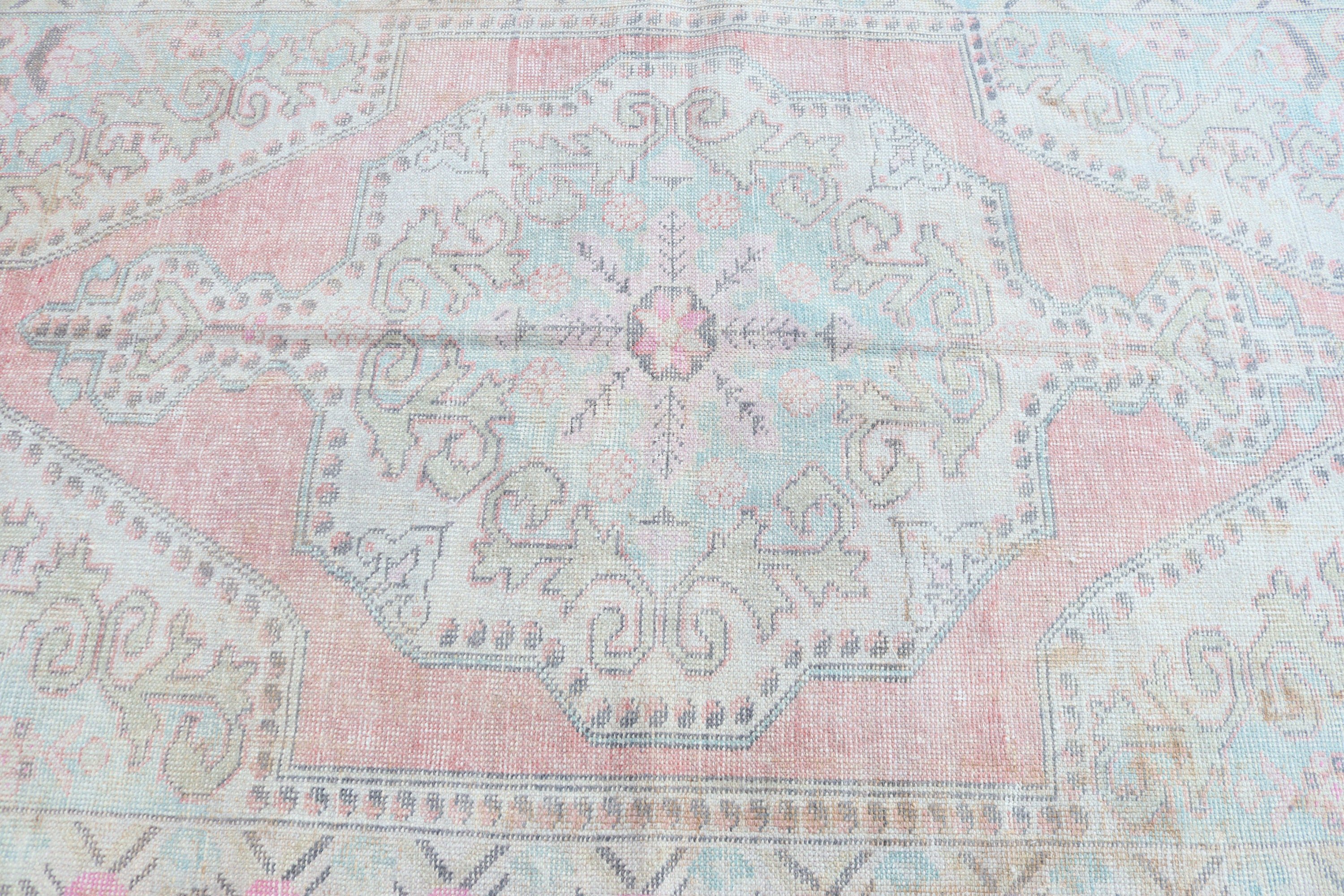 Beige  4.3x6.8 ft Area Rug, Vintage Rug, Living Room Rug, Rugs for Living Room, Neutral Rugs, Turkish Rugs, Home Decor Rugs