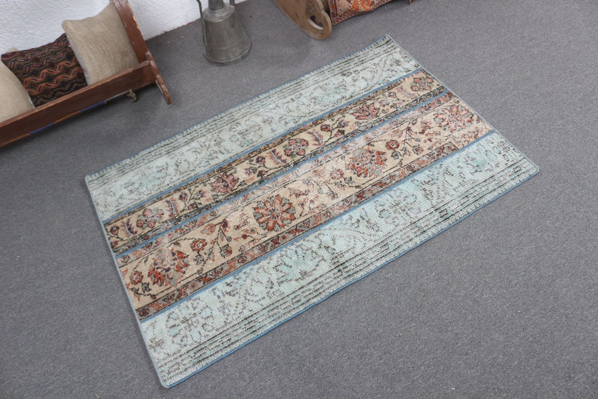 Kitchen Rugs, Wall Hanging Rug, Green Cool Rugs, Bedroom Rug, 2.8x4.3 ft Small Rugs, Vintage Rug, Turkish Rug, Floor Rug, Anatolian Rug
