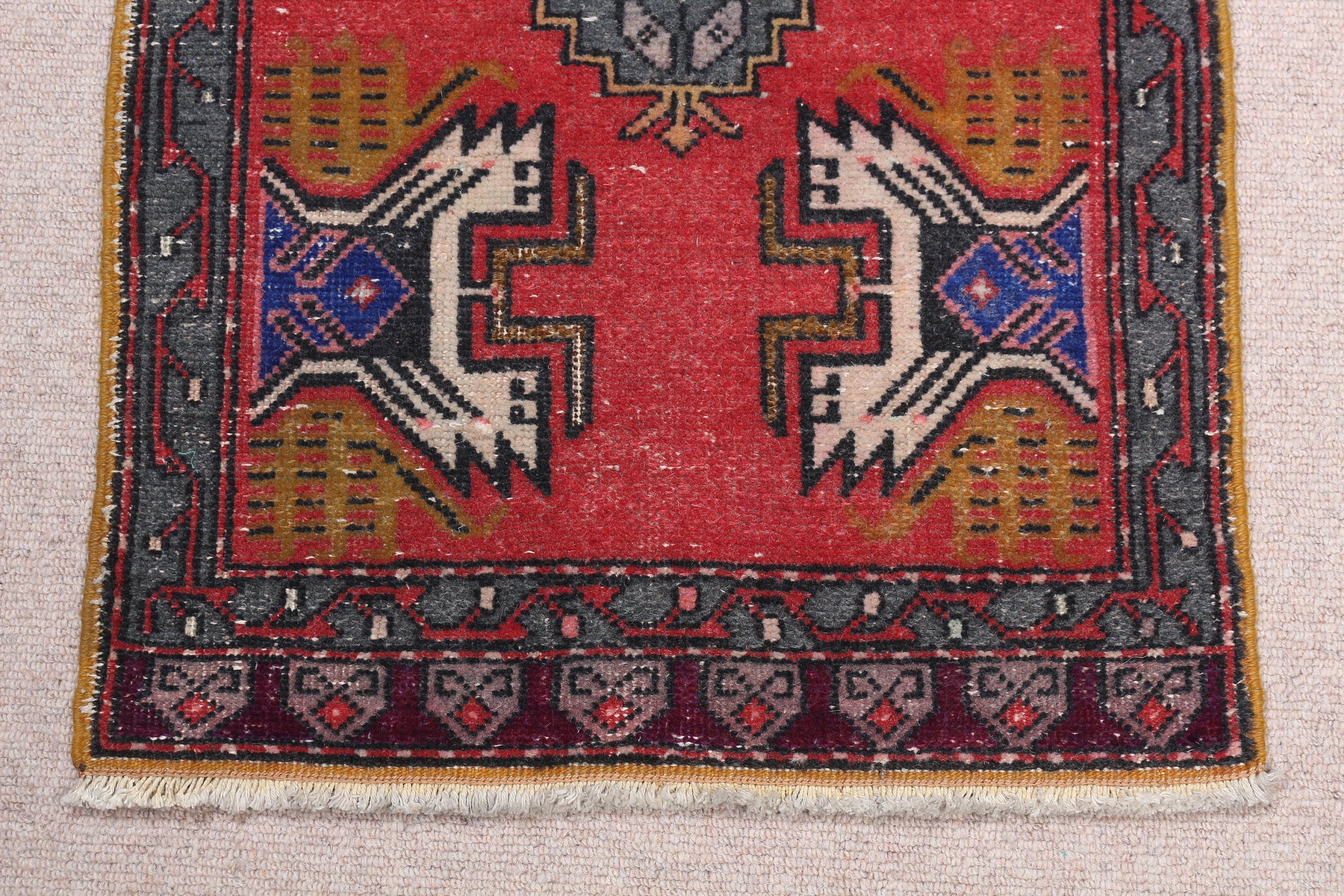 Vintage Rugs, Home Decor Rug, Entry Rug, 1.7x3.3 ft Small Rug, Kitchen Rug, Rugs for Nursery, Turkish Rug, Door Mat Rug, Red Floor Rugs