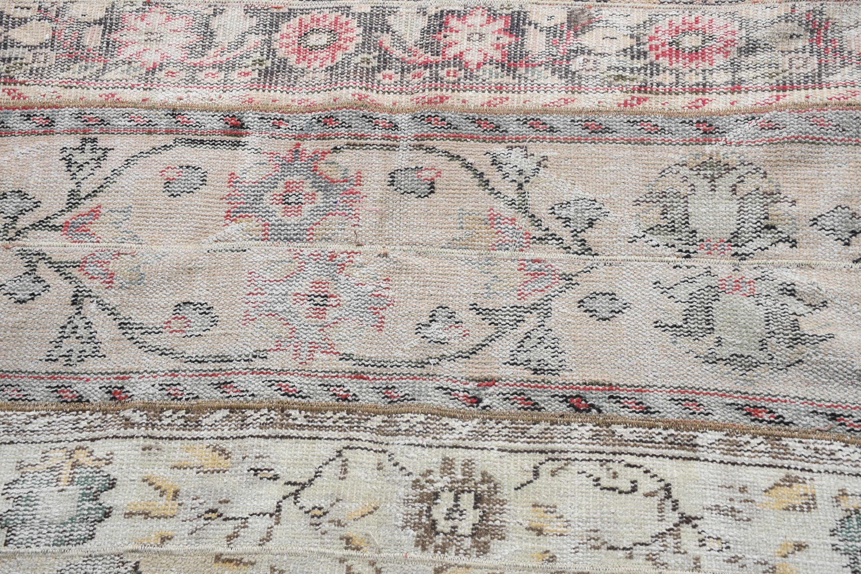 Bedroom Rug, Rugs for Bedroom, Turkish Rug, Beige Floor Rugs, Oushak Rug, 4.4x4.5 ft Accent Rug, Vintage Rugs, Entry Rug