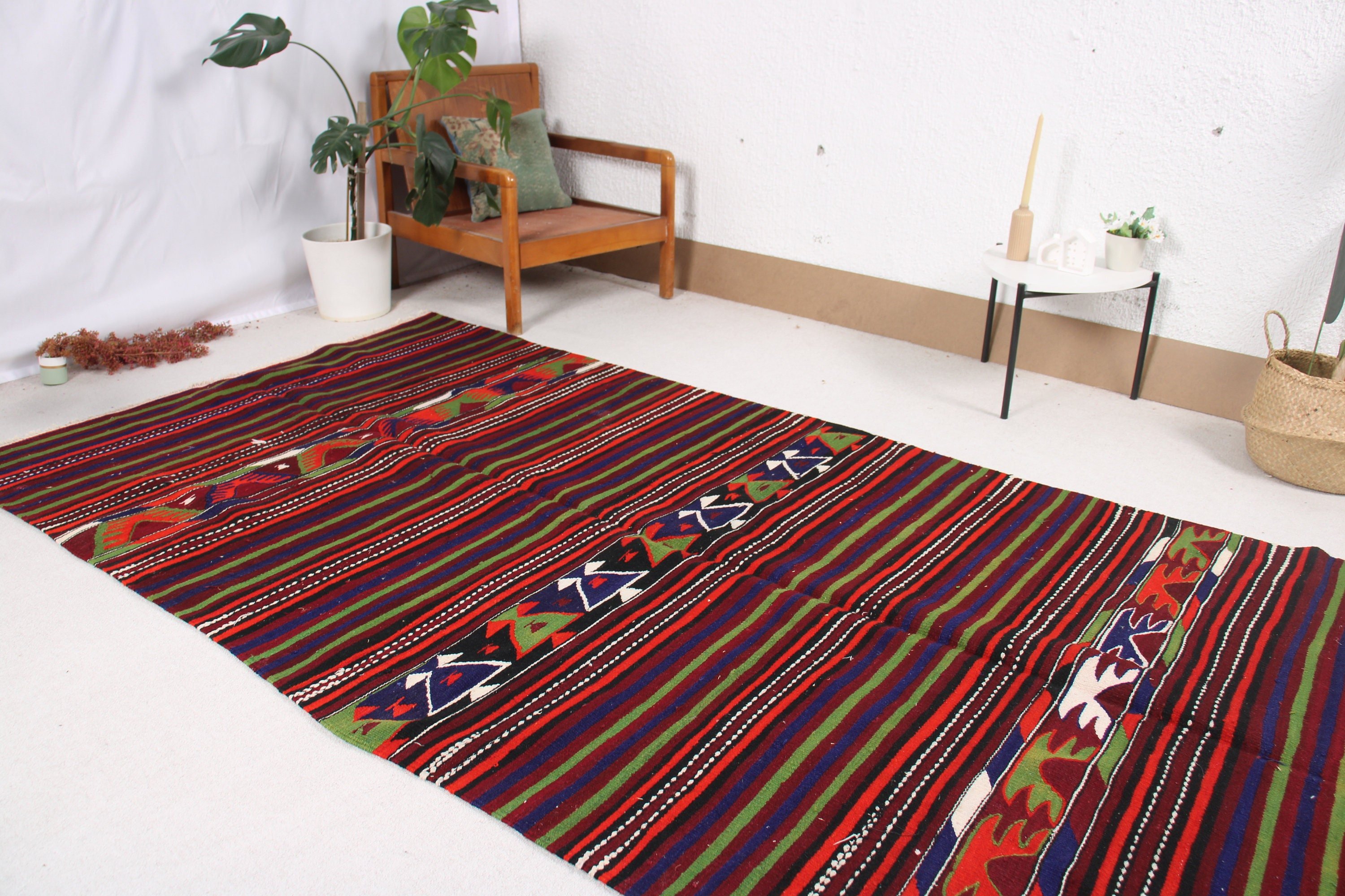 Oushak Halı, 5x9.8 ft Büyük Halılar, Anadolu Halısı, Büyük Oushak Halıları, Mor Anadolu Halıları, Salon Halısı, Kilim, Vintage Halı, Türk Halıları