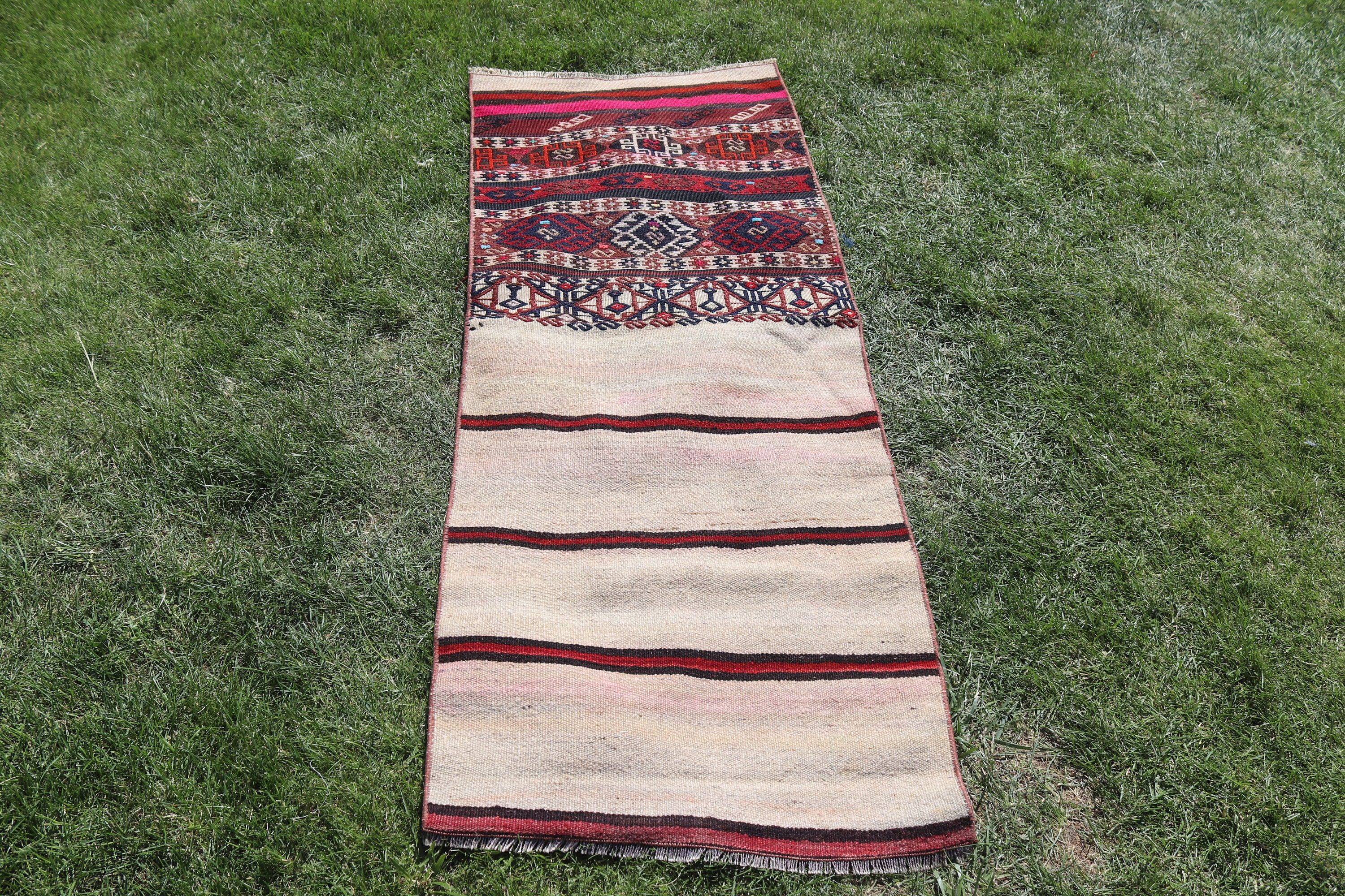 Koridor Halısı, Türk Halıları, Kırmızı Soğuk Halılar, Vintage Halı, Kilim, Oryantal Halılar, Koridor Halısı, Boho Halıları, 2,1x5,3 ft Yolluk Halıları