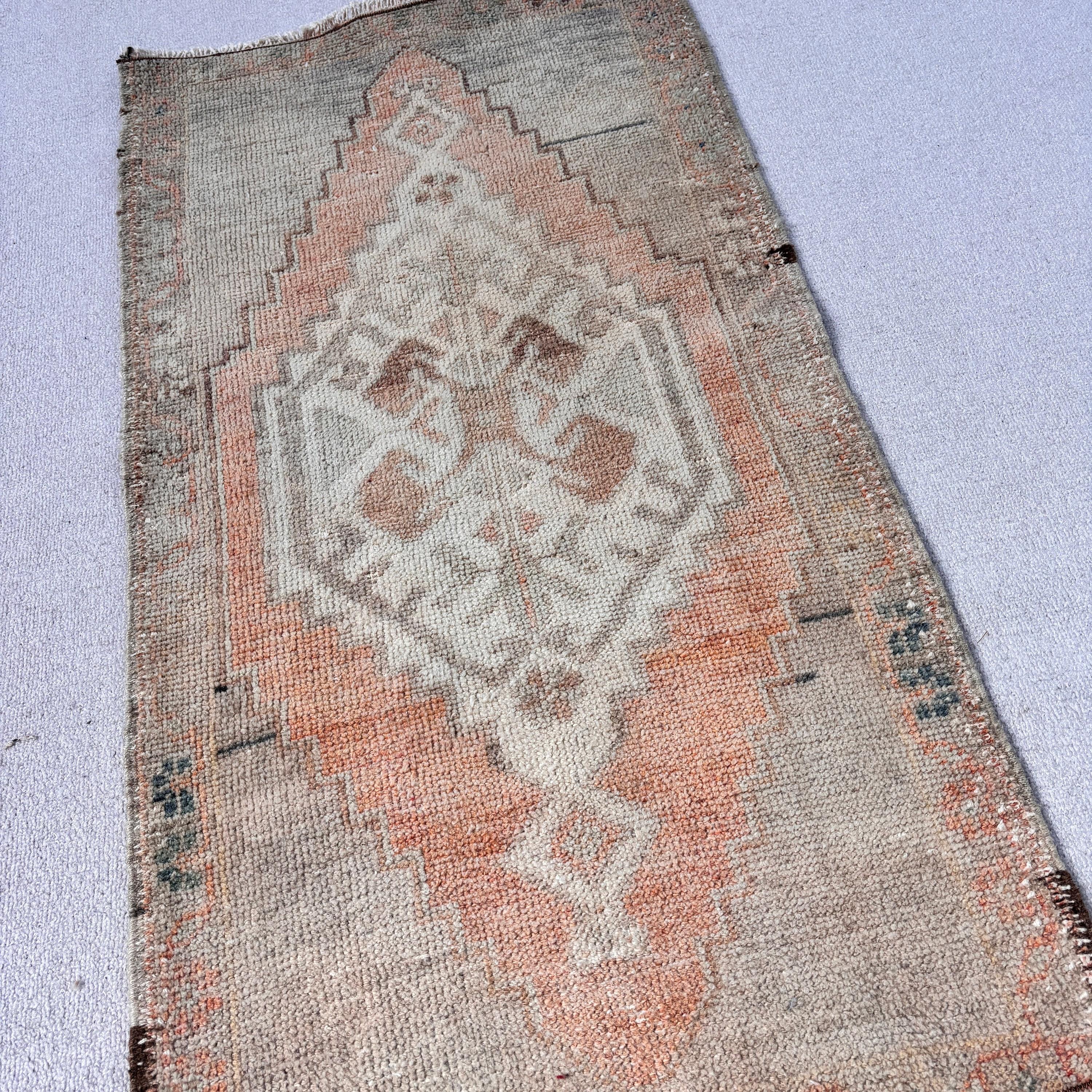 1.9x3.5 ft Small Rug, Turkish Rug, Door Mat Rug, Oriental Rug, Bath Rug, Boho Rug, Rugs for Small Vintage, Beige Antique Rug, Vintage Rug