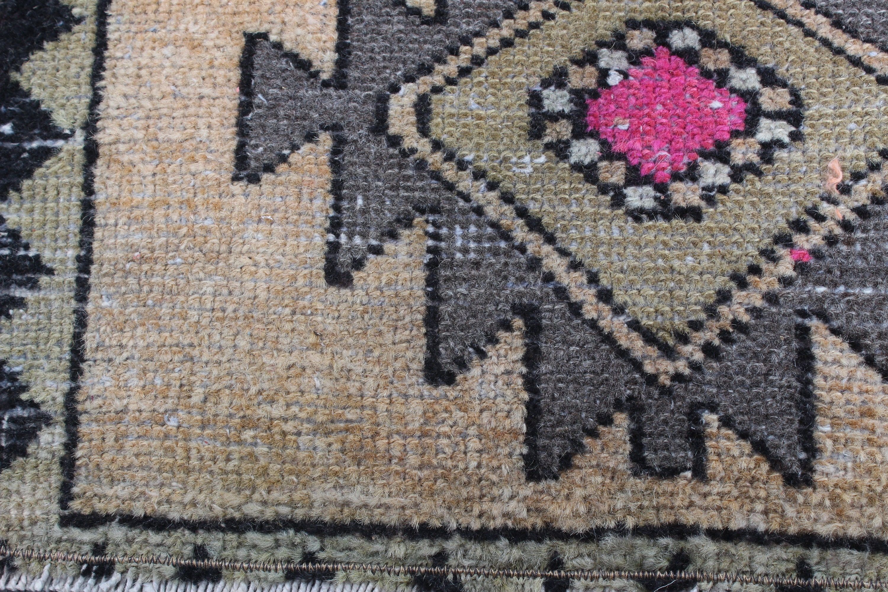 Exotic Rug, Door Mat Rug, Wall Hanging Rugs, Oushak Rugs, Vintage Rug, Bronze Oushak Rugs, 1.7x2.8 ft Small Rug, Boho Rugs, Turkish Rug