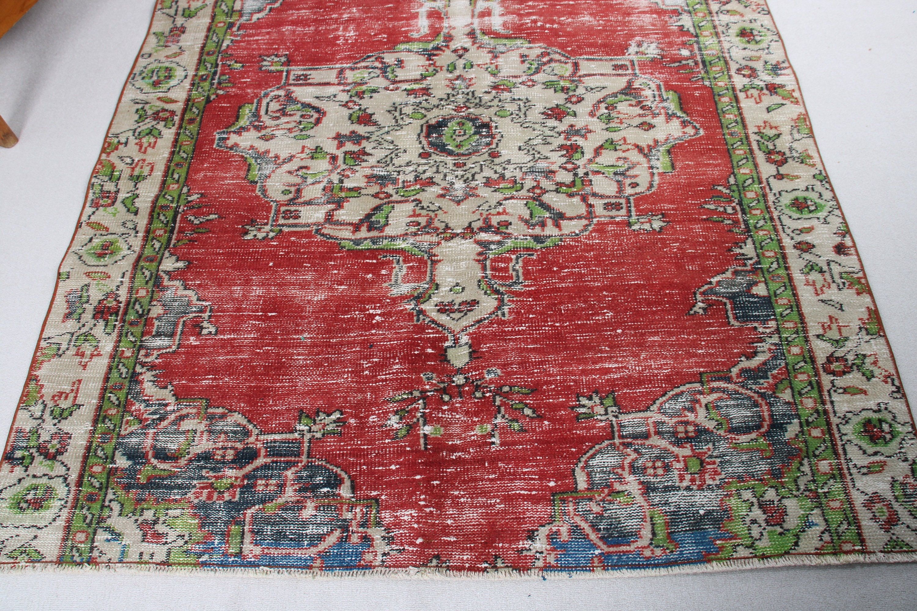 Luxury Rugs, Dining Room Rug, Nursery Rugs, Kitchen Rug, Red Statement Rug, Turkish Rug, 5.3x7 ft Area Rugs, Antique Rug, Vintage Rugs