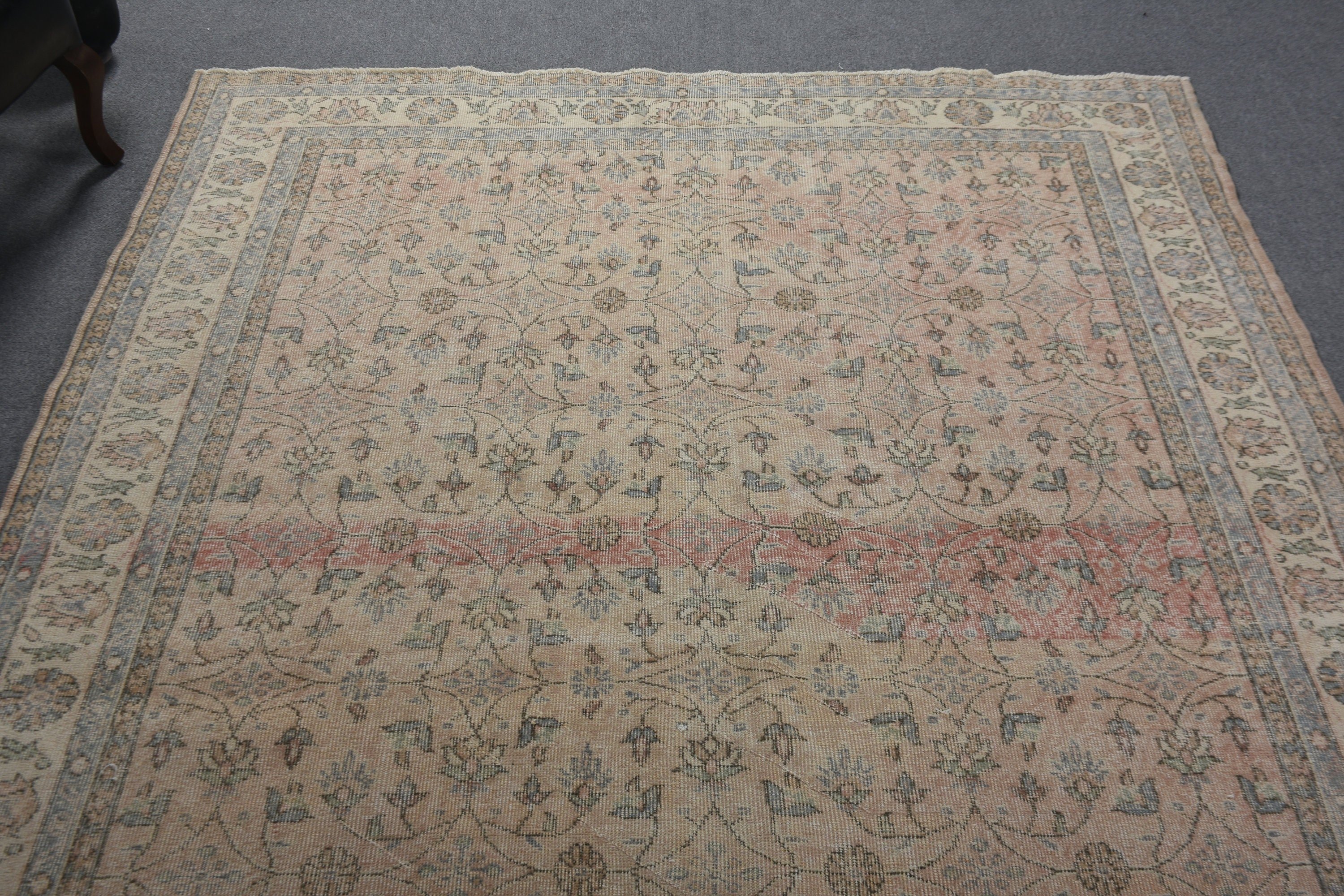 Living Room Rugs, Turkish Rug, Bedroom Rug, Vintage Rugs, Cool Rug, Brown Moroccan Rugs, 6.7x10.1 ft Large Rug, Oriental Rug, Retro Rugs