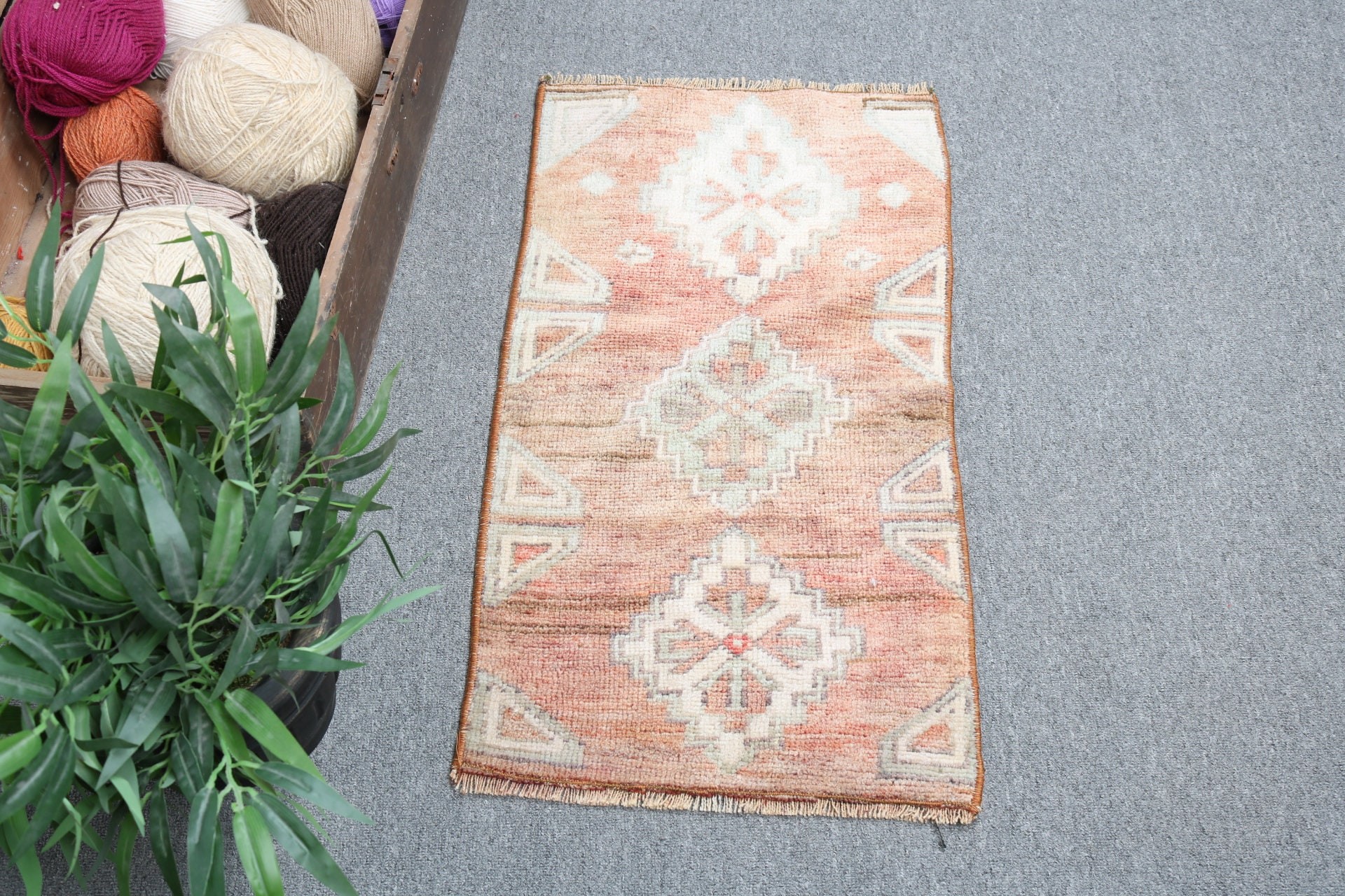 Outdoor Rugs, Bedroom Rugs, Turkish Rug, Modern Rug, Red Kitchen Rug, Small Area Rug, 1.4x2.5 ft Small Rugs, Small Vintage Rug, Vintage Rug