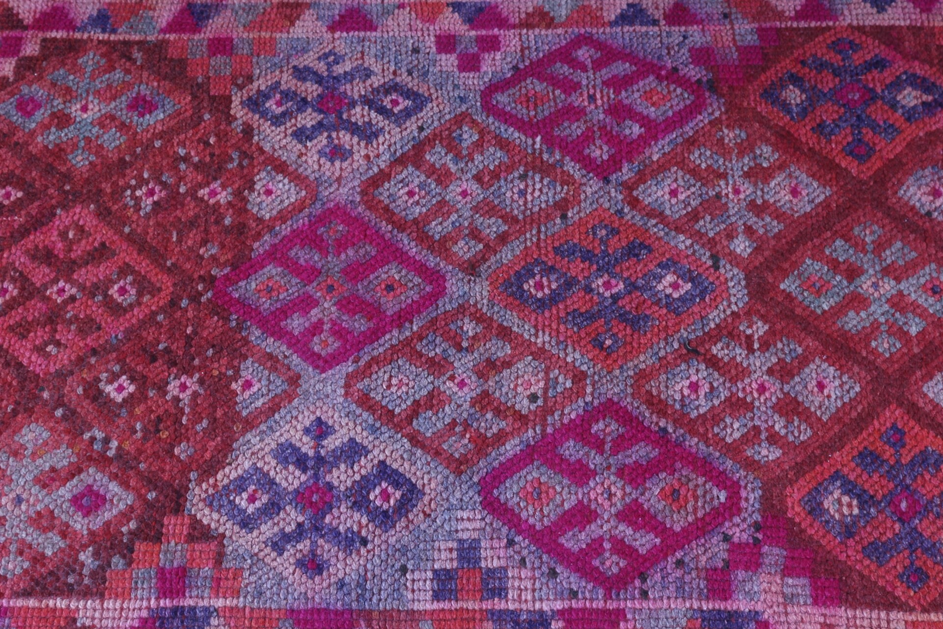 Mor Havalı Halı, Soluk Halılar, Havalı Halı, Türk Halısı, Vintage Halı, Koridor Halısı, Ev Dekorasyonu Halıları, Merdiven Halıları, 2,9x11,2 ft Koşucu Halıları