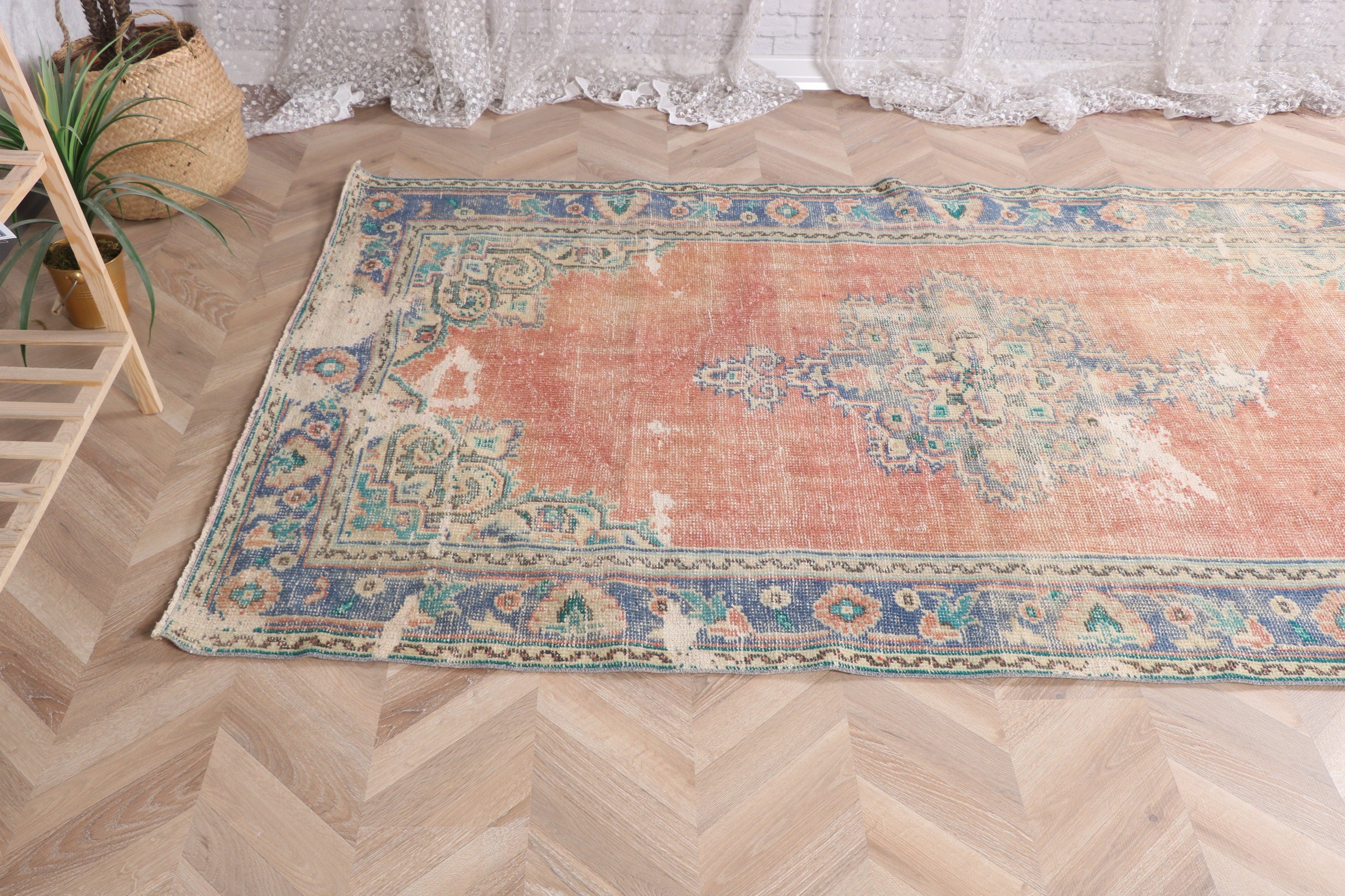 4.7x7.9 ft Alan Halısı, Türk Halısı, Ofis Halıları, Mutfak Halısı, Mavi Anadolu Halısı, Yer Halıları, Vintage Halılar, Oturma Odası Halıları