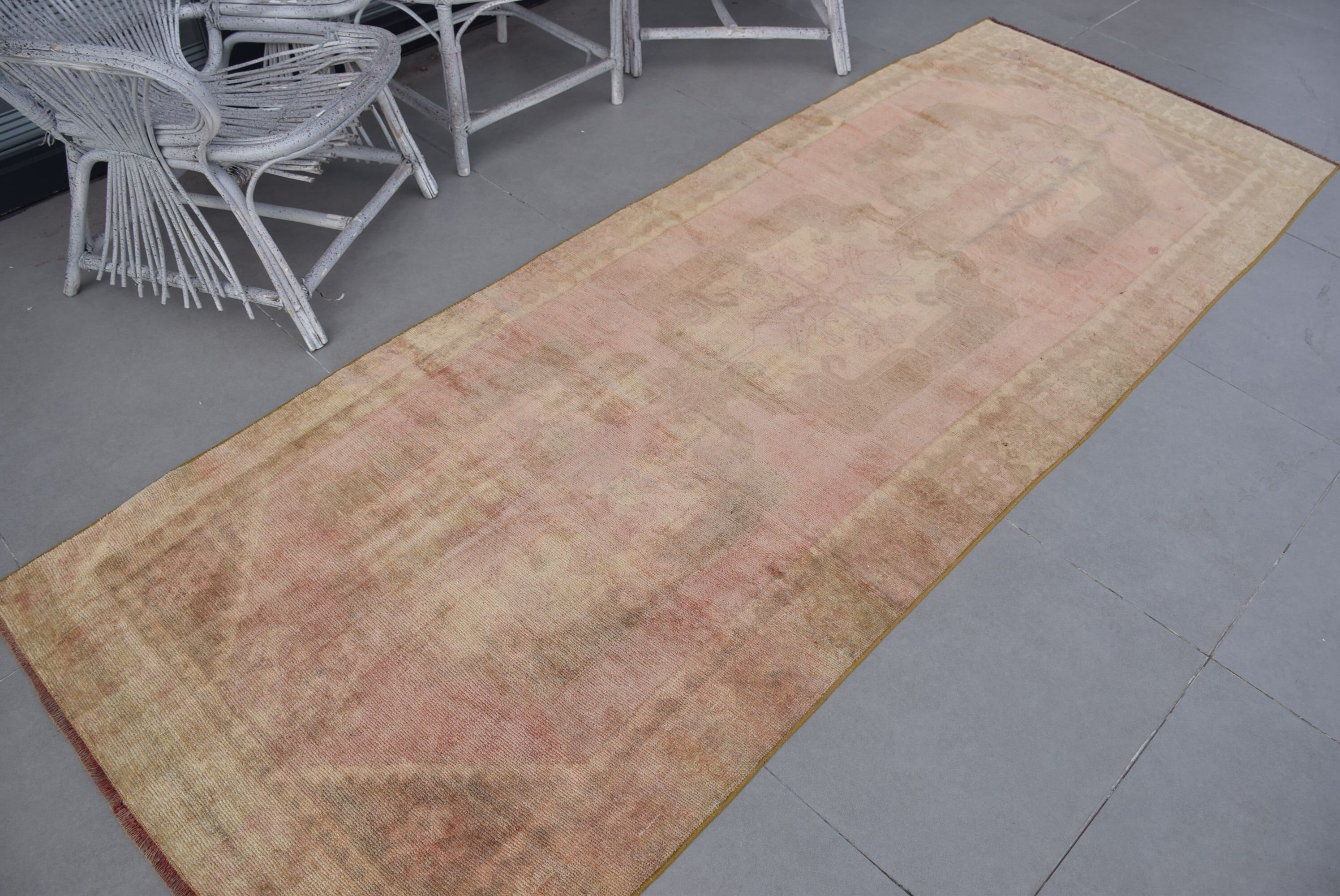 Nomadic Rug, Stair Rugs, Turkish Rug, Brown Anatolian Rugs, Antique Rugs, Kitchen Rugs, 3.4x9.8 ft Runner Rug, Vintage Rug, Oriental Rug