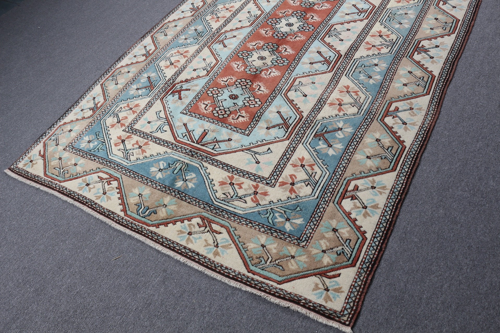 Home Decor Rug, Beige Antique Rugs, Pastel Rug, Vintage Rugs, 5.3x9 ft Large Rug, Turkish Rug, Anatolian Rug, Bedroom Rug, Salon Rug