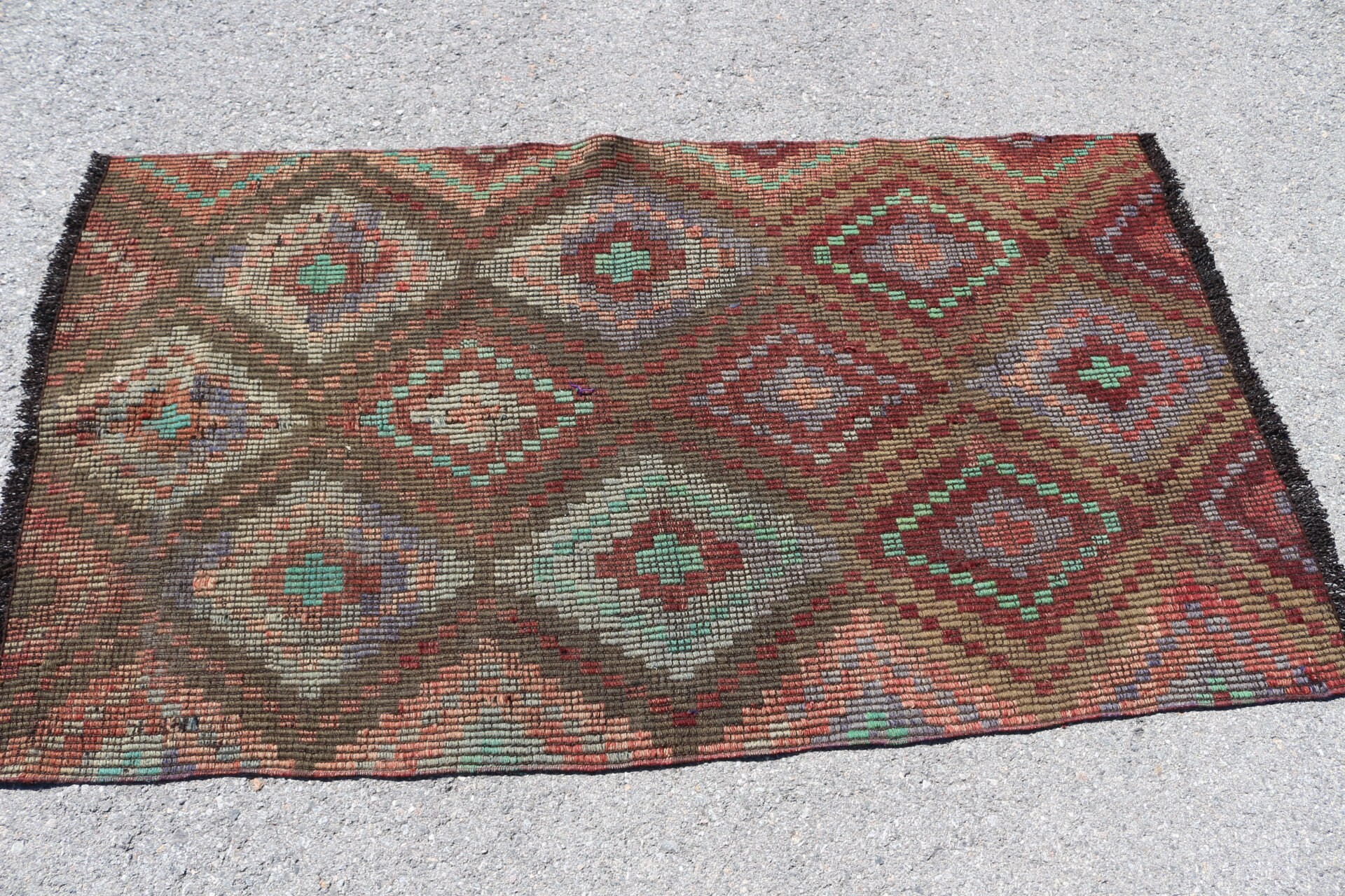 Vintage Halılar, 3x5.4 ft Aksan Halıları, Kilim, Yatak Odası Halıları, Türk Halısı, Oryantal Halılar, Çocuk Halısı, Yer Halıları, Yeşil Yatak Odası Halıları