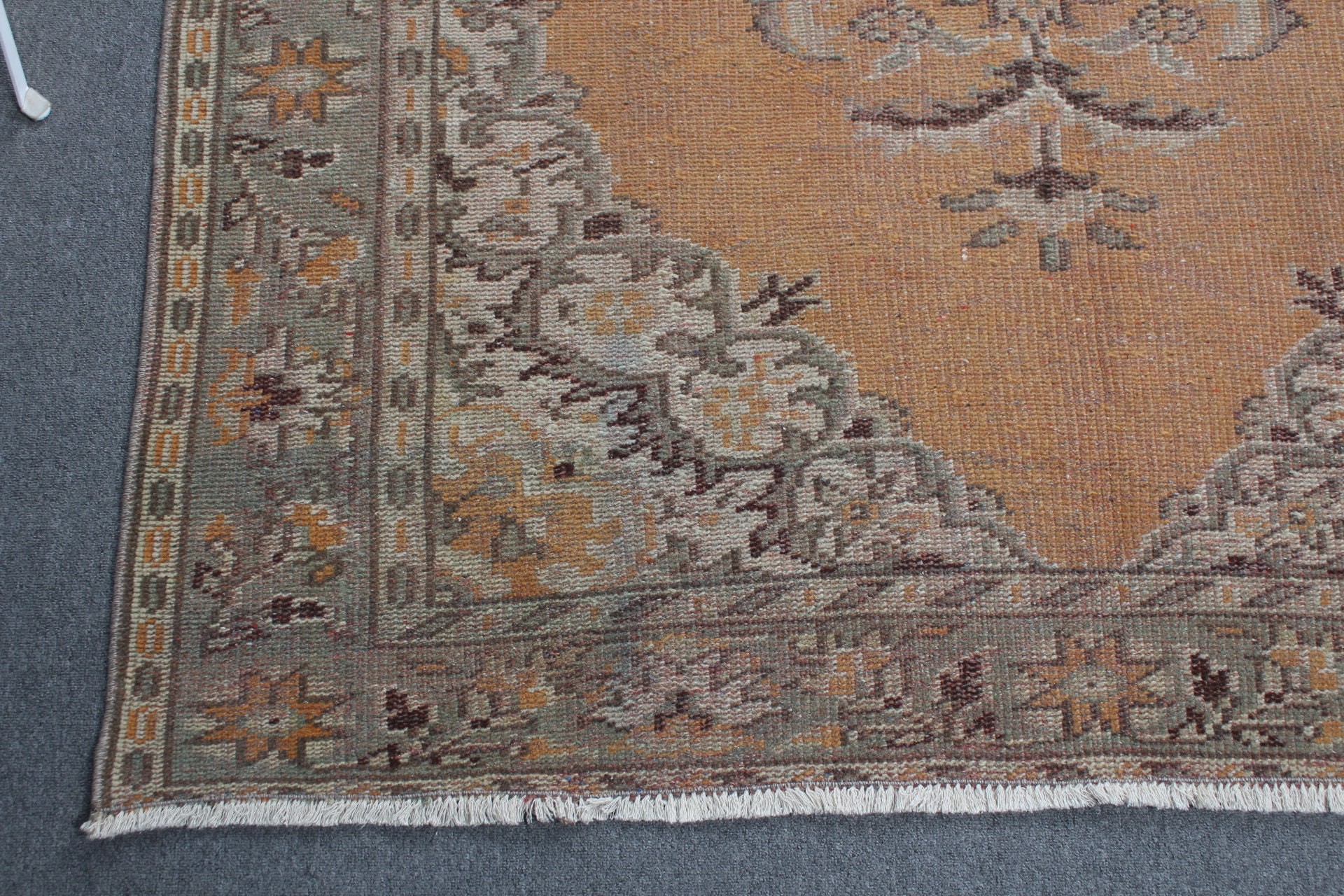 Salon Halısı, Oturma Odası Halısı, Türk Halıları, 5.3x8.5 ft Büyük Halılar, Fas Halısı, Yatak Odası Halıları, Turuncu Yün Halı, Vintage Halı, Salon Halıları