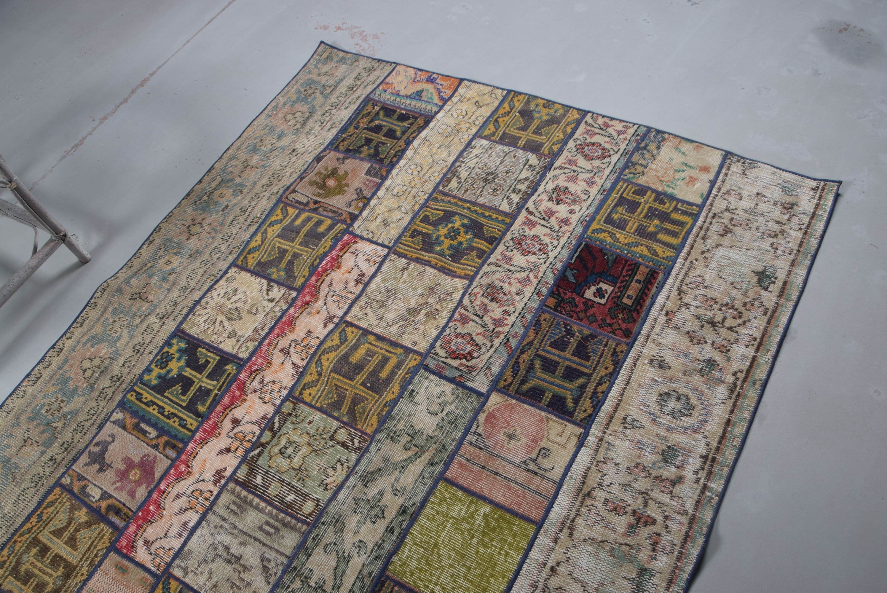 Living Room Rug, Turkish Rugs, Rainbow Bedroom Rugs, Wool Rug, 4.8x8.9 ft Large Rug, Home Decor Rugs, Rugs for Bedroom, Vintage Rug