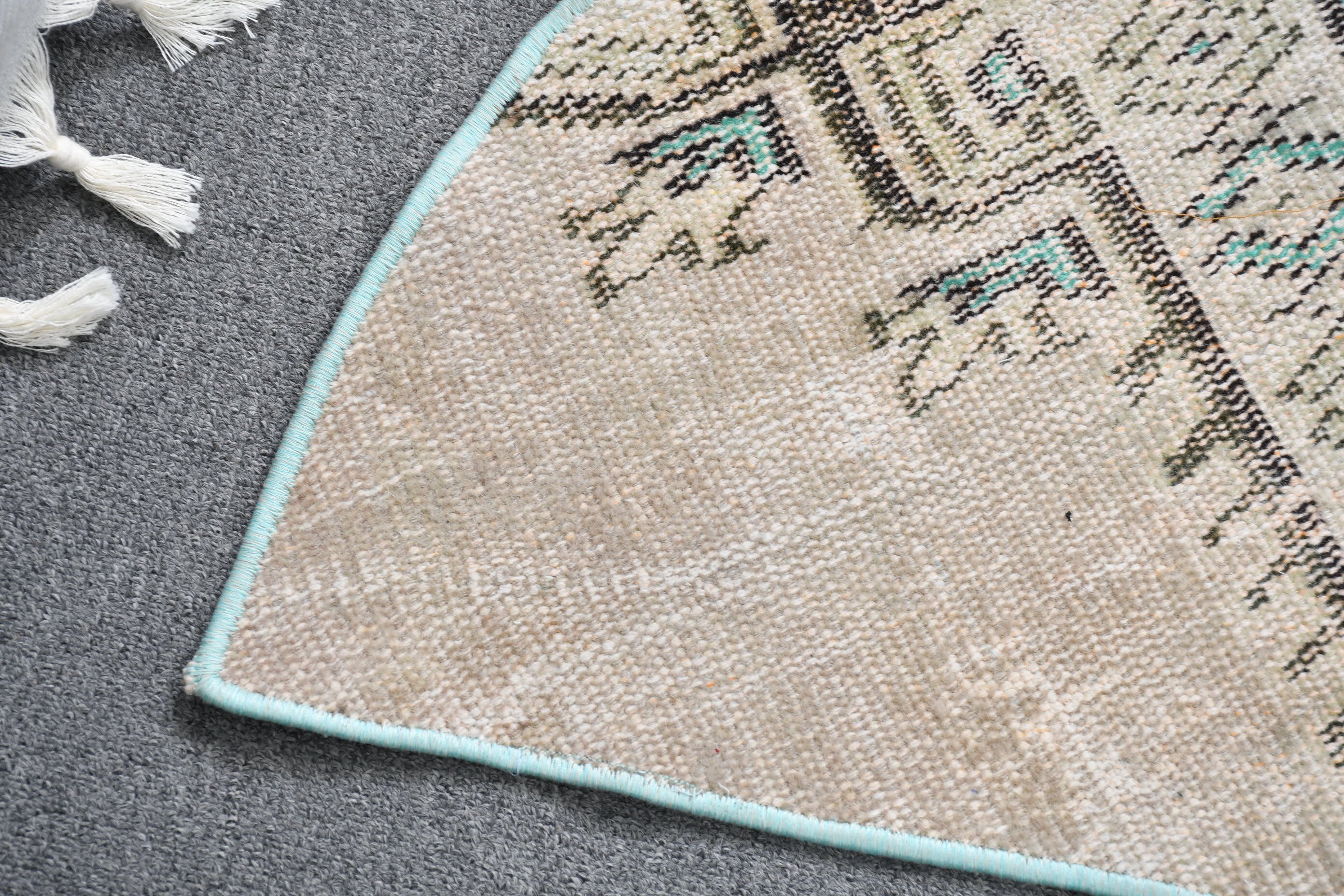 Kitchen Rug, Turkish Rug, Turkey Rug, Antique Rug, Brown Home Decor Rugs, Bedroom Rug, Nursery Rugs, 2.5x1.5 ft Small Rugs, Vintage Rugs