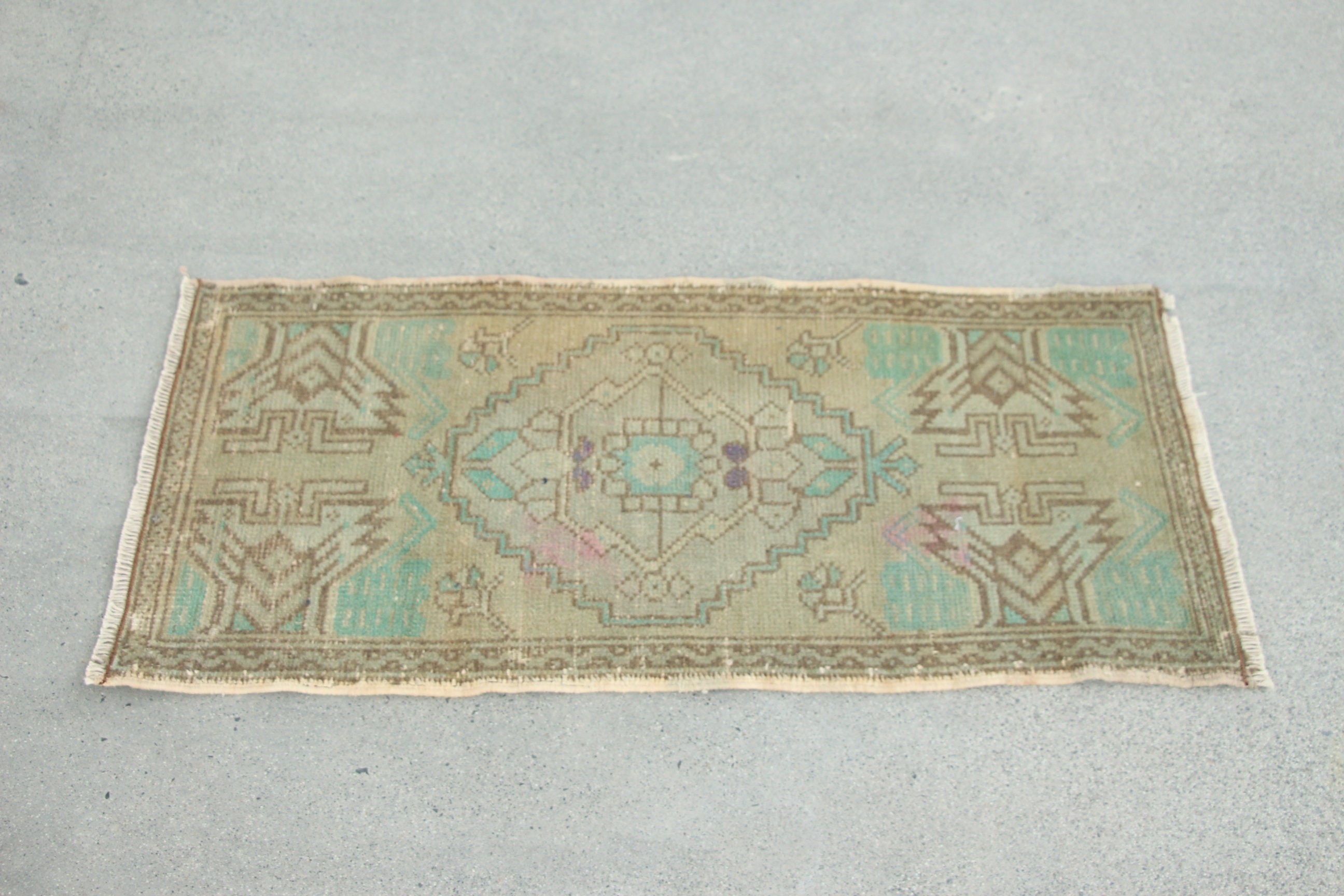 Küçük Vintage Halı, Ev Dekorasyonu Halıları, Vintage Halılar, Lüks Halı, Aztek Halıları, 1.5x3 ft Küçük Halılar, Türk Halısı, Kahverengi Boho Halısı, Küçük Boho Halıları