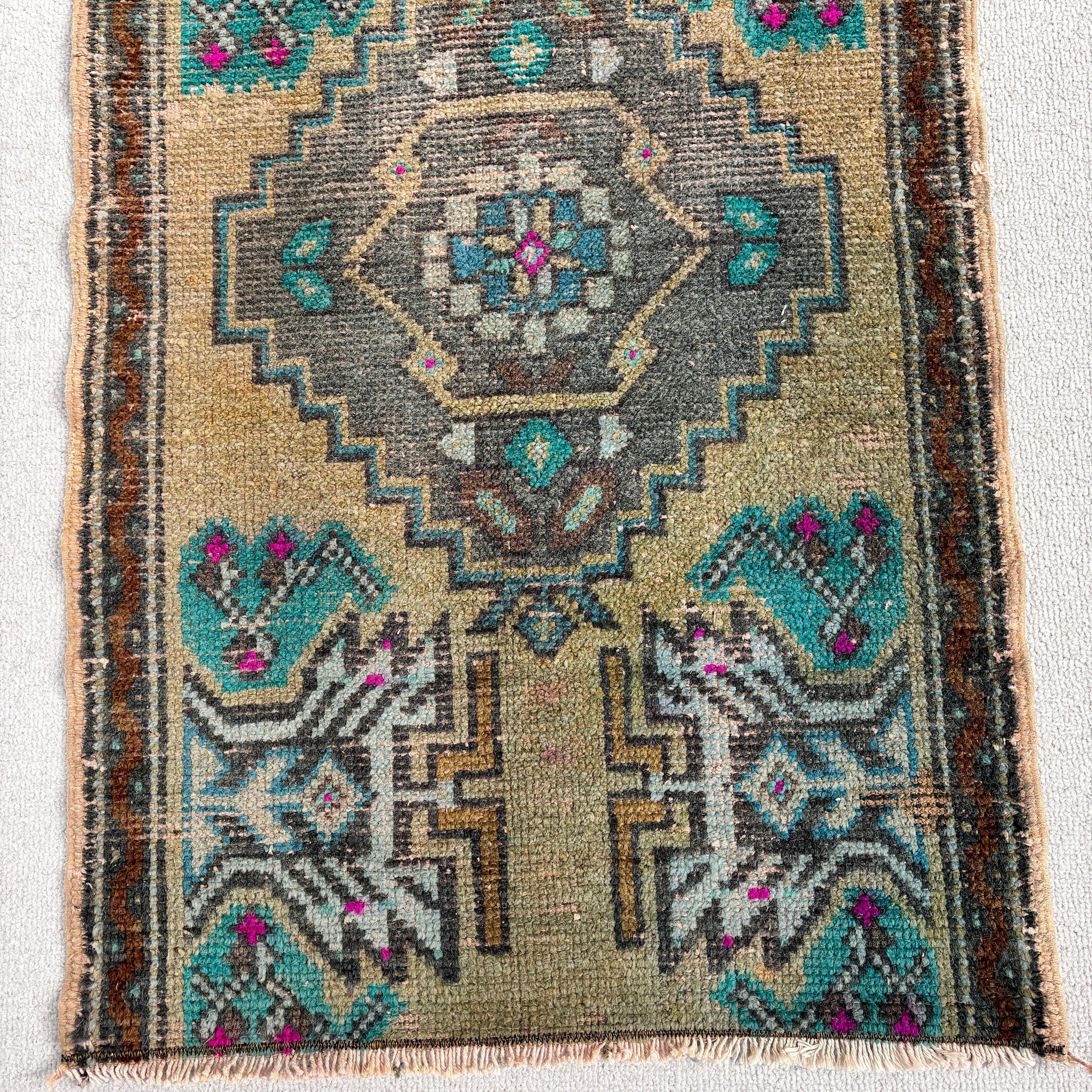 Wall Hanging Rug, Statement Rugs, 1.8x2.9 ft Small Rugs, Nursery Rug, Turkish Rugs, Modern Rug, Vintage Rugs, Yellow Statement Rug