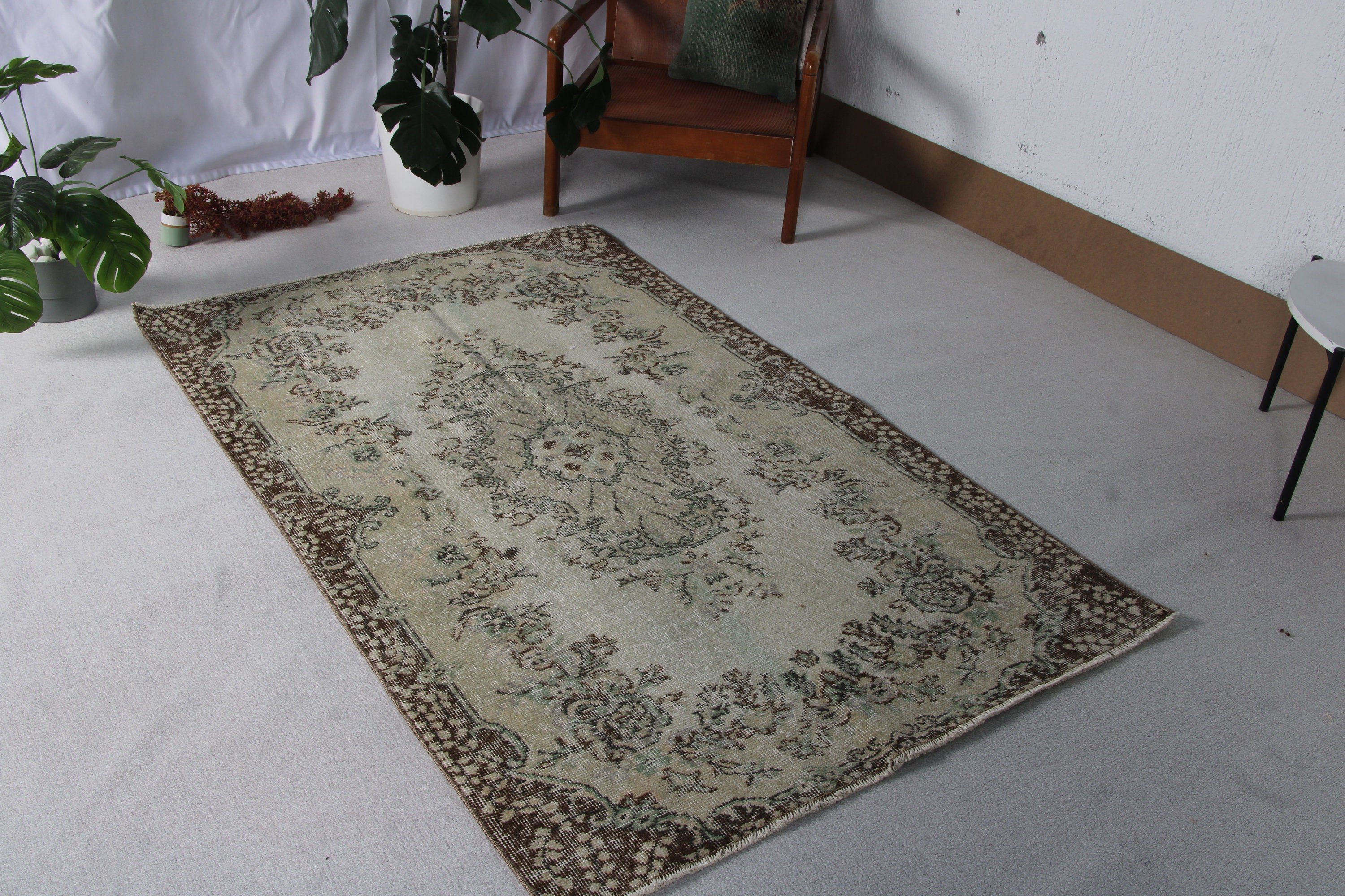 Yatak Odası Halıları, Dekoratif Halı, Giriş Halıları, 3,8x6,3 ft Vurgulu Halılar, Yün Halılar, Çocuk Halısı, Kahverengi Oryantal Halı, Vintage Halılar, Türk Halısı