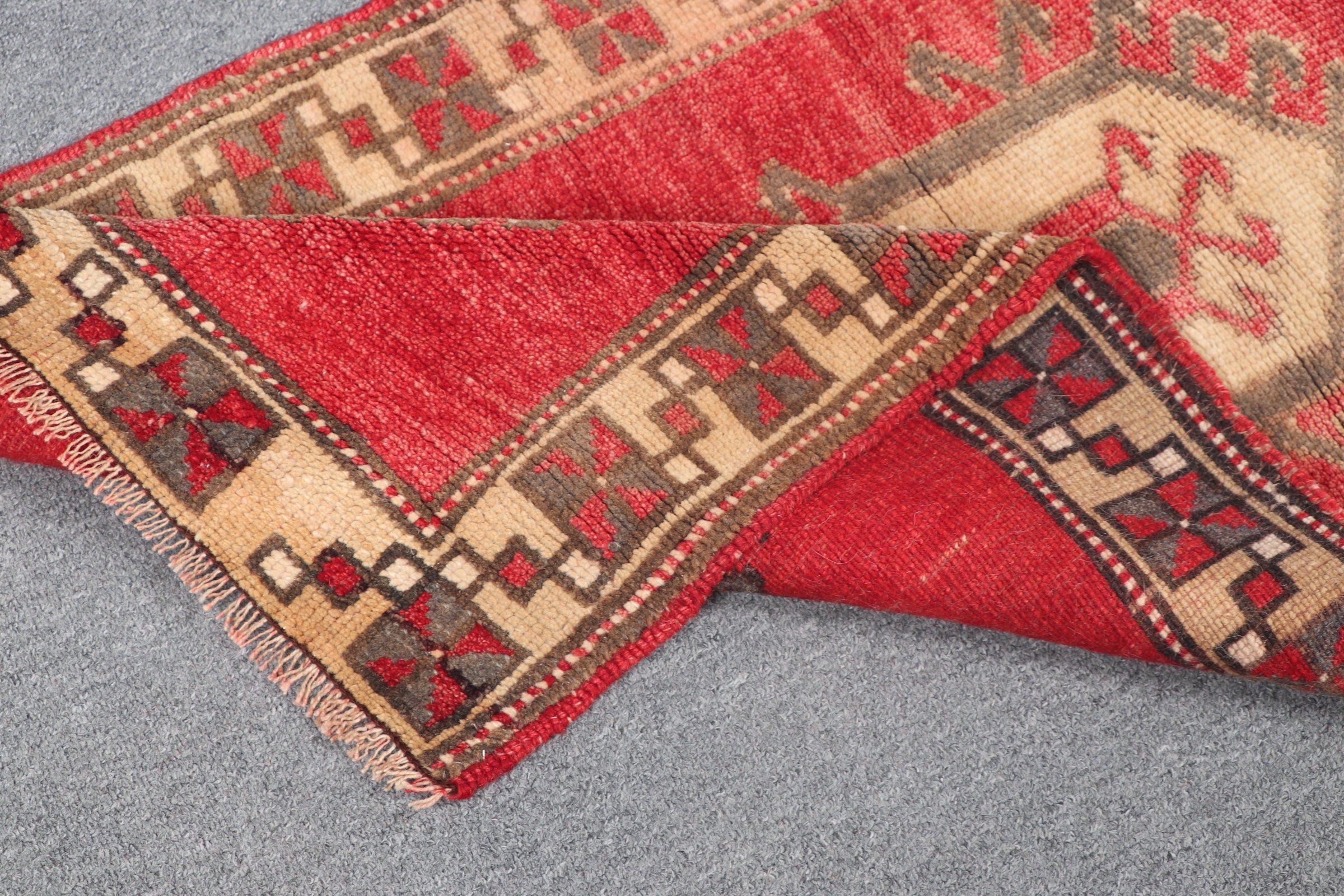 Car Mat Rug, 1.9x2.9 ft Small Rugs, Rugs for Door Mat, Kitchen Rug, Turkish Rugs, Red Oriental Rug, Vintage Rugs, Cool Rug