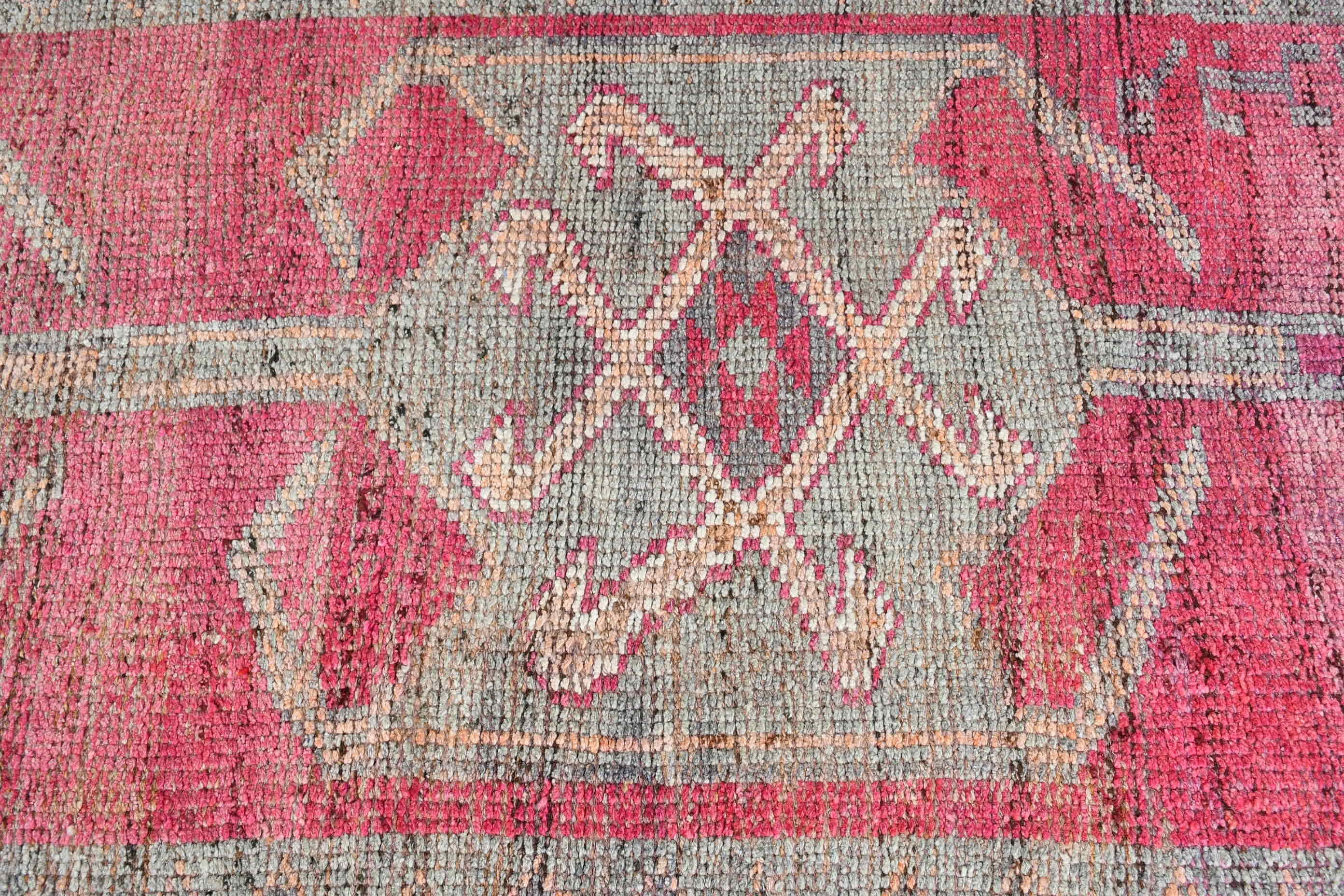 Corridor Rug, Floor Rug, Pink Anatolian Rug, Turkish Rugs, Rugs for Hallway, Boho Rugs, 2.9x9.2 ft Runner Rugs, Vintage Rug