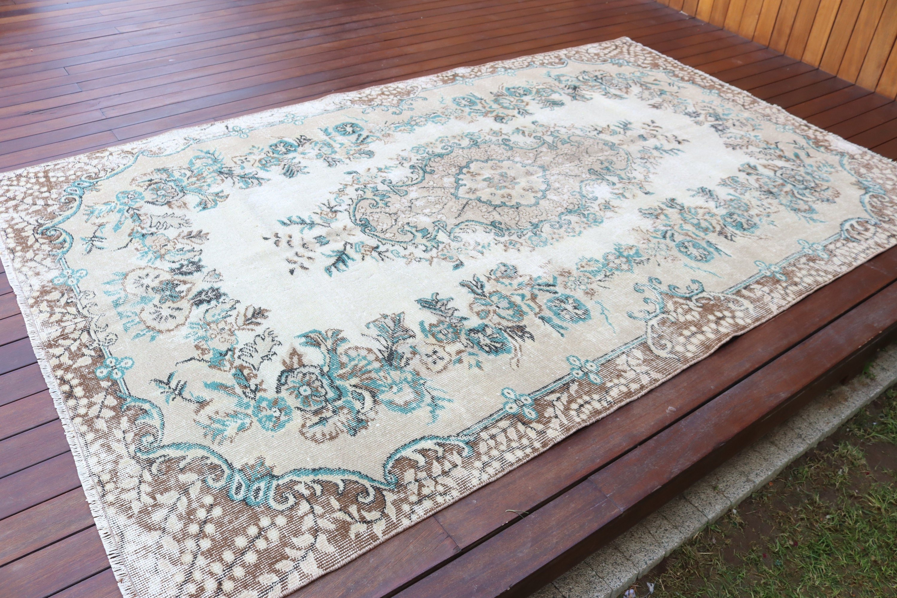 5.3x8.5 ft Büyük Halı, Türk Halıları, Büyük Boho Halıları, Bej Oryantal Halı, Ev Dekor Halıları, Oturma Odası Halıları, Vintage Halılar, Fas Halısı