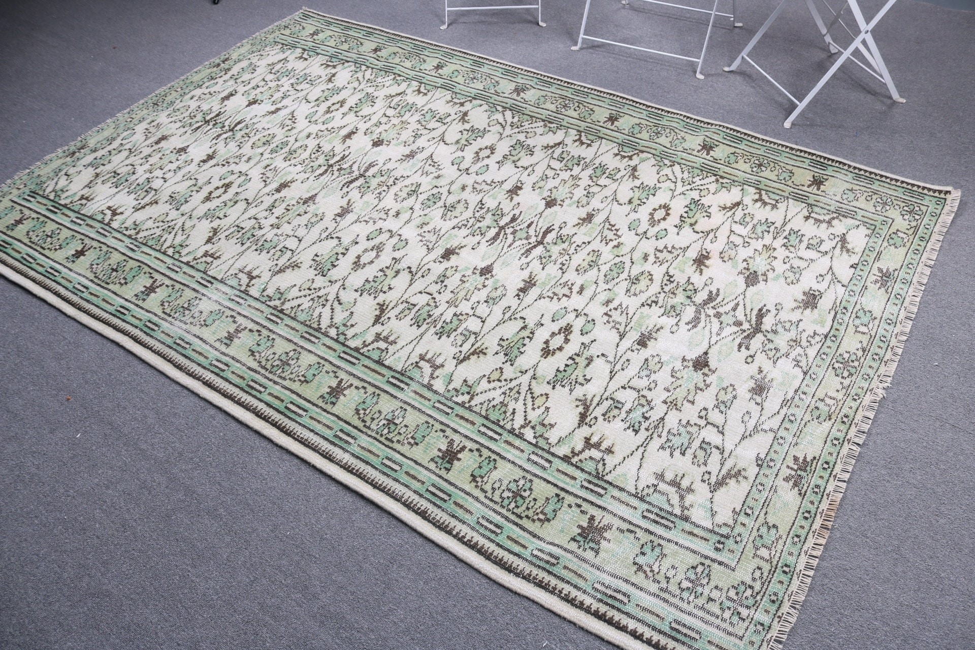 Flatweave Rug, Large Boho Rugs, Turkish Rugs, Bedroom Rugs, Beige Geometric Rug, 5.2x8.1 ft Large Rugs, Anatolian Rug, Vintage Rugs