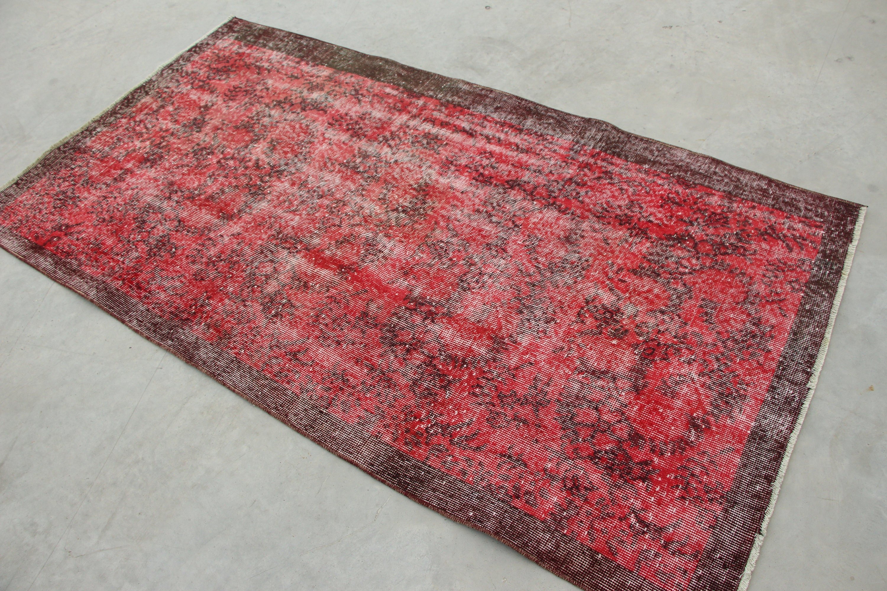 Rugs for Bedroom, Cool Rugs, 3.6x6.6 ft Accent Rug, Bedroom Rugs, Muted Rug, Moroccan Rugs, Turkish Rugs, Vintage Rug, Red Kitchen Rug