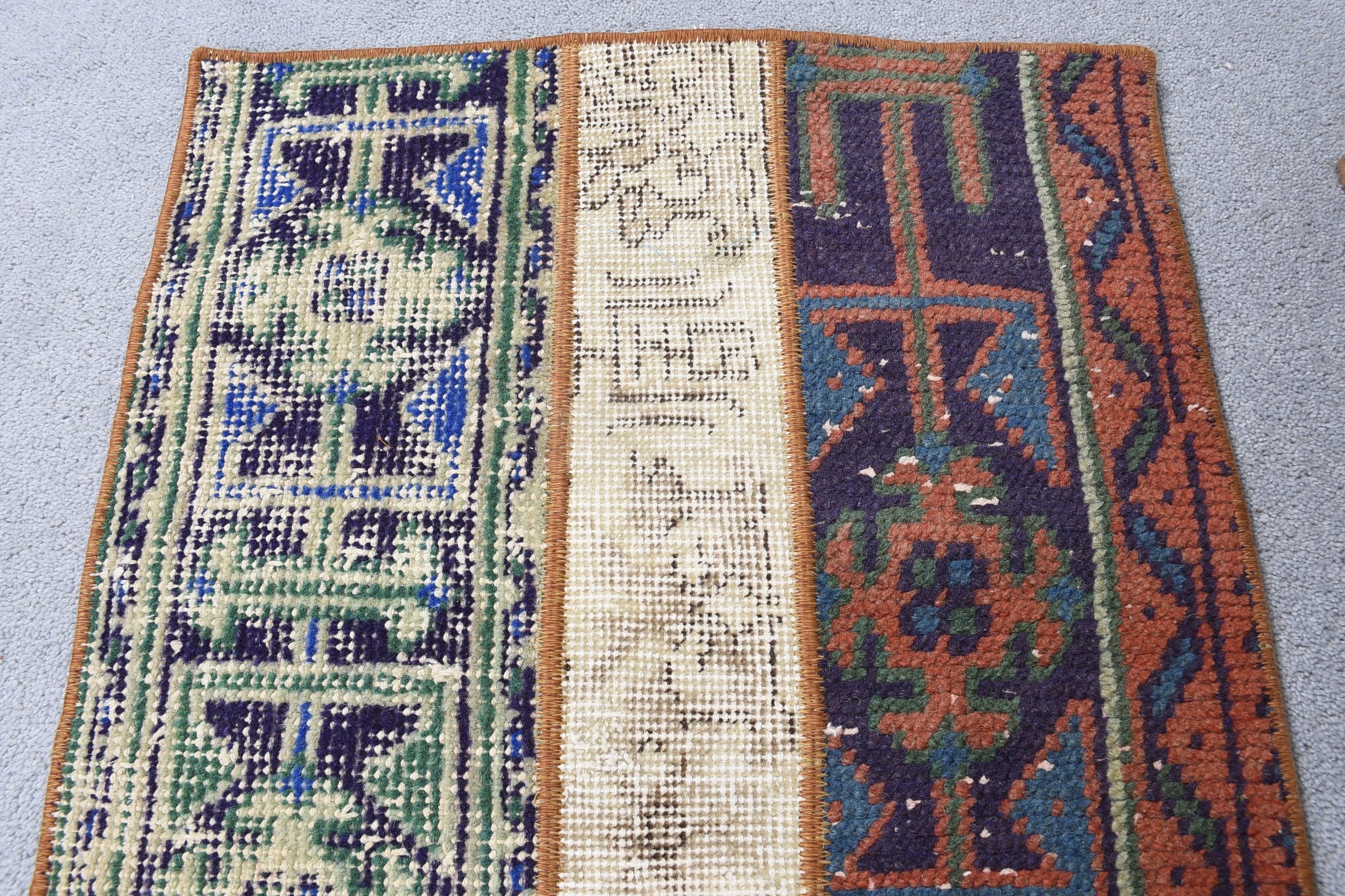 Araba Paspas Halısı, 1.7x2.8 ft Küçük Halılar, Turuncu Yün Halı, Türk Halısı, Araba Paspas Halıları, Vintage Halı, Yer Halısı, Çocuk Halıları, Mutfak Halıları