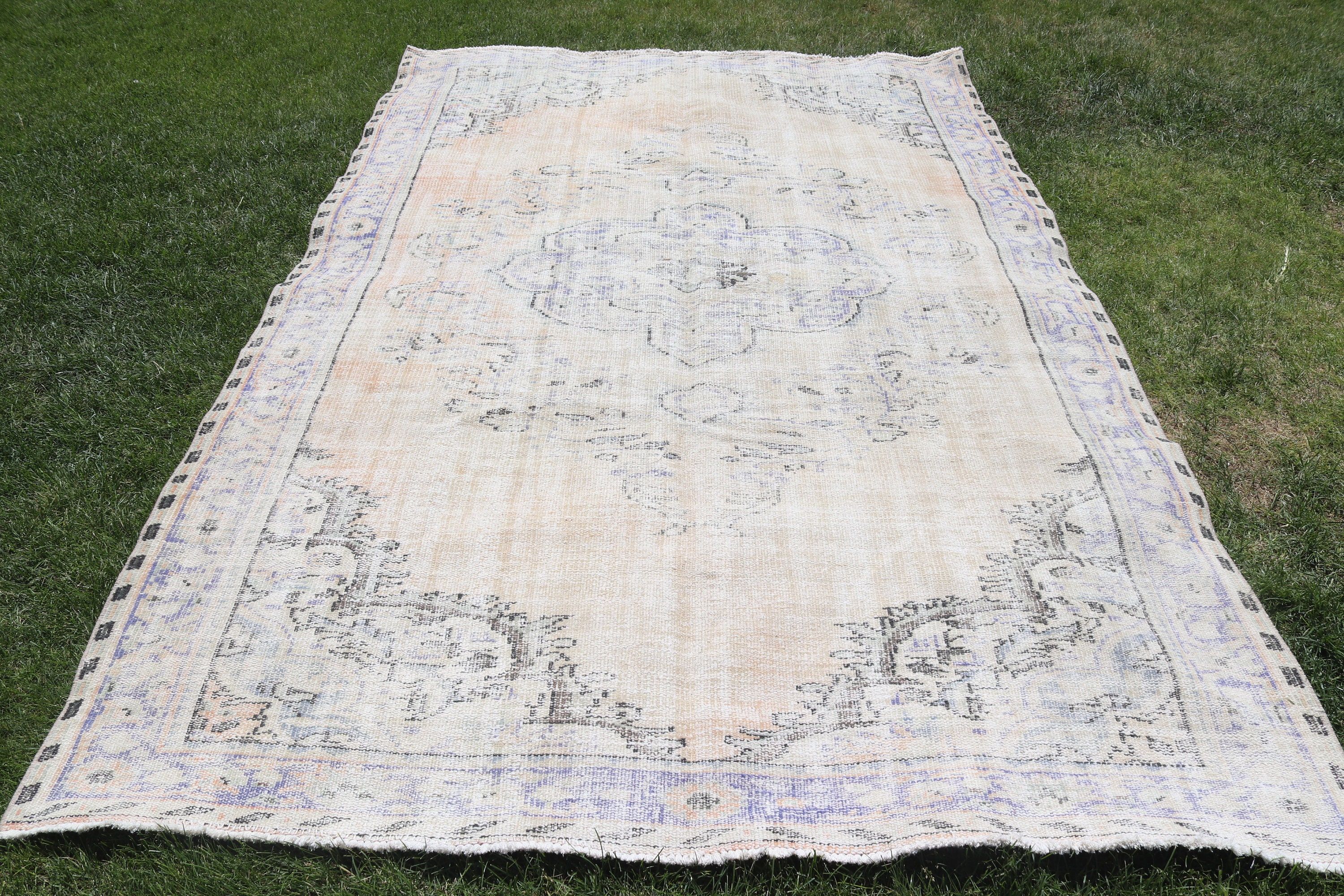 6x9.1 ft Large Rugs, Home Decor Rug, Large Boho Rugs, Oriental Rug, Vintage Rug, Exotic Rugs, Turkish Rugs, Beige Neutral Rug, Bedroom Rug